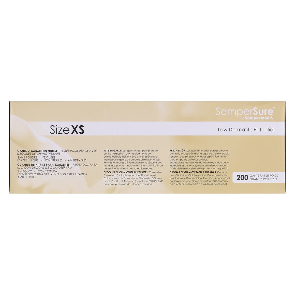 SemperSure Tender Touch Nitrile Exam Gloves, Powder Free, Non-Sterile, X-Small, Violet, 200/Box thumbnail 6