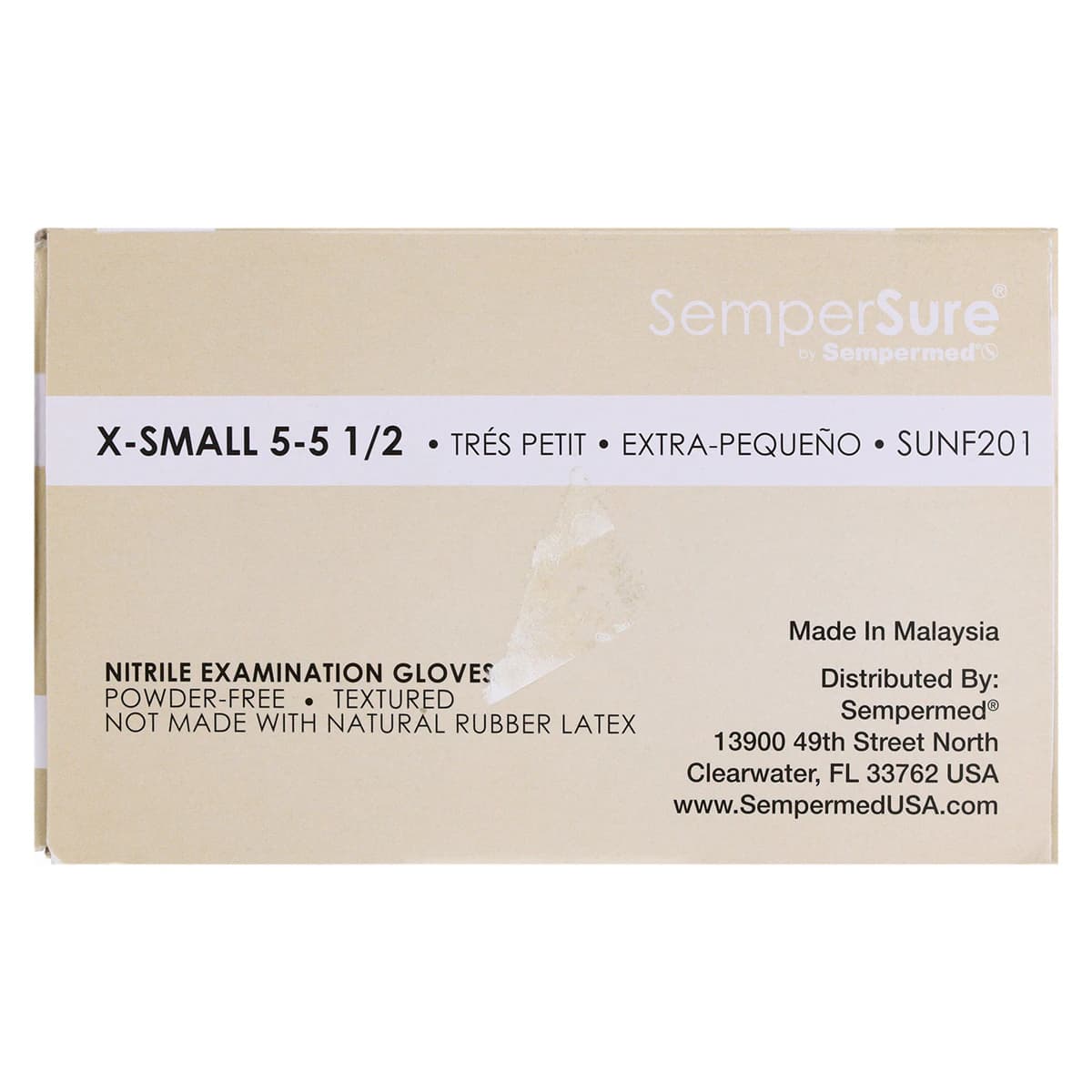 SemperSure Tender Touch Nitrile Exam Gloves, Powder Free, Non-Sterile, X-Small, Violet, 200/Box thumbnail 7