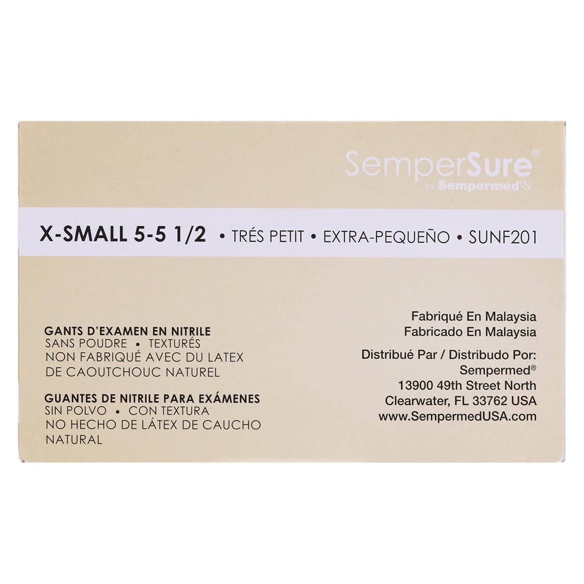 SemperSure Tender Touch Nitrile Exam Gloves, Powder Free, Non-Sterile, X-Small, Violet, 200/Box thumbnail 8