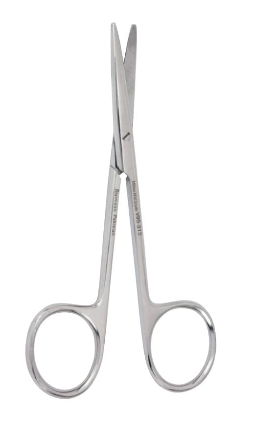 Vantage Strabismus Scissors, Straight, 4" Stainless Steel, Each - Scissors Strabismus Str 4 - Image 1