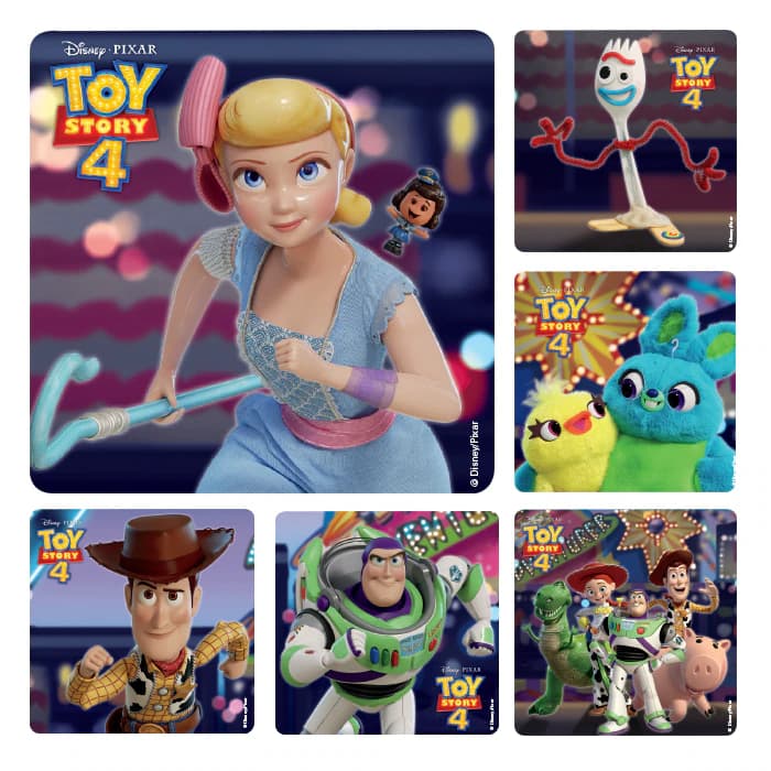 Disney Pixar Toy Story 4 Assorted Stickers, 2.5 in, 100/Roll, PS680 - Toy Story 4 Roll of 100 - Image 1