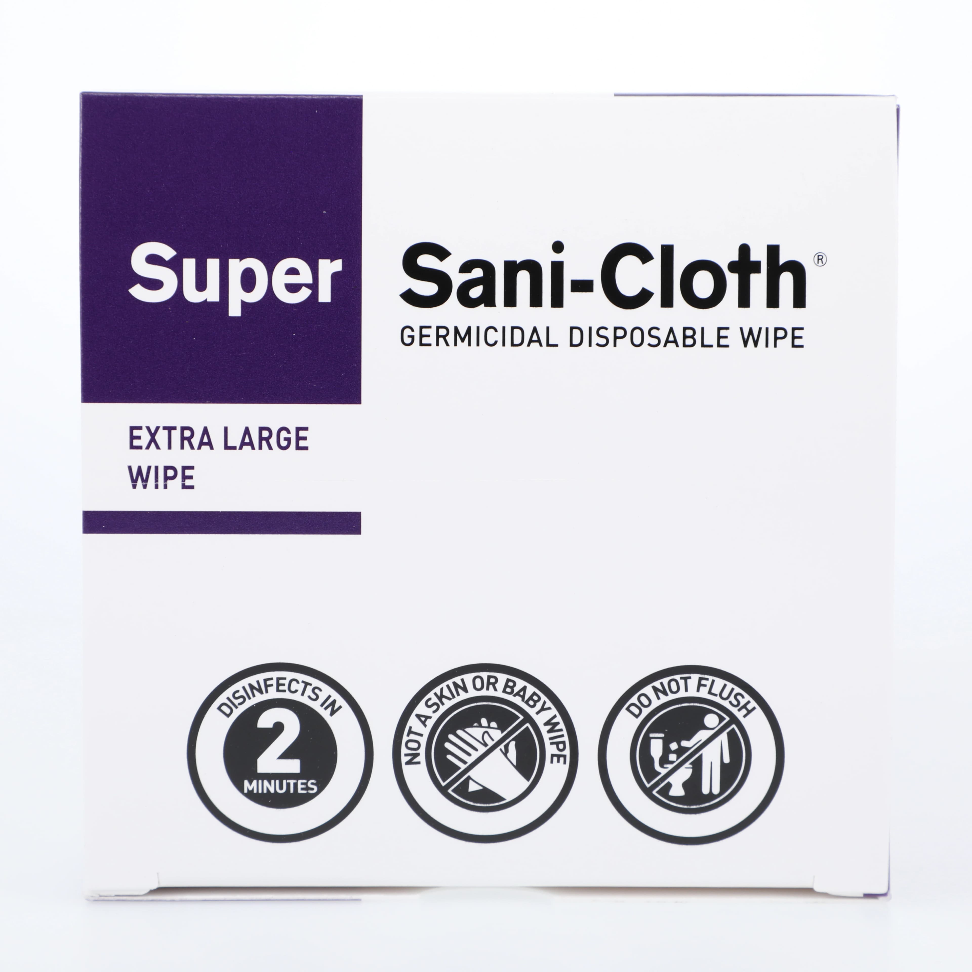 Super Sani-Cloth Germicidal Disposable Surface Wipes, X-Large, 11.5" x 11.75", Individual Packets, 50/Box, U87295 thumbnail 2