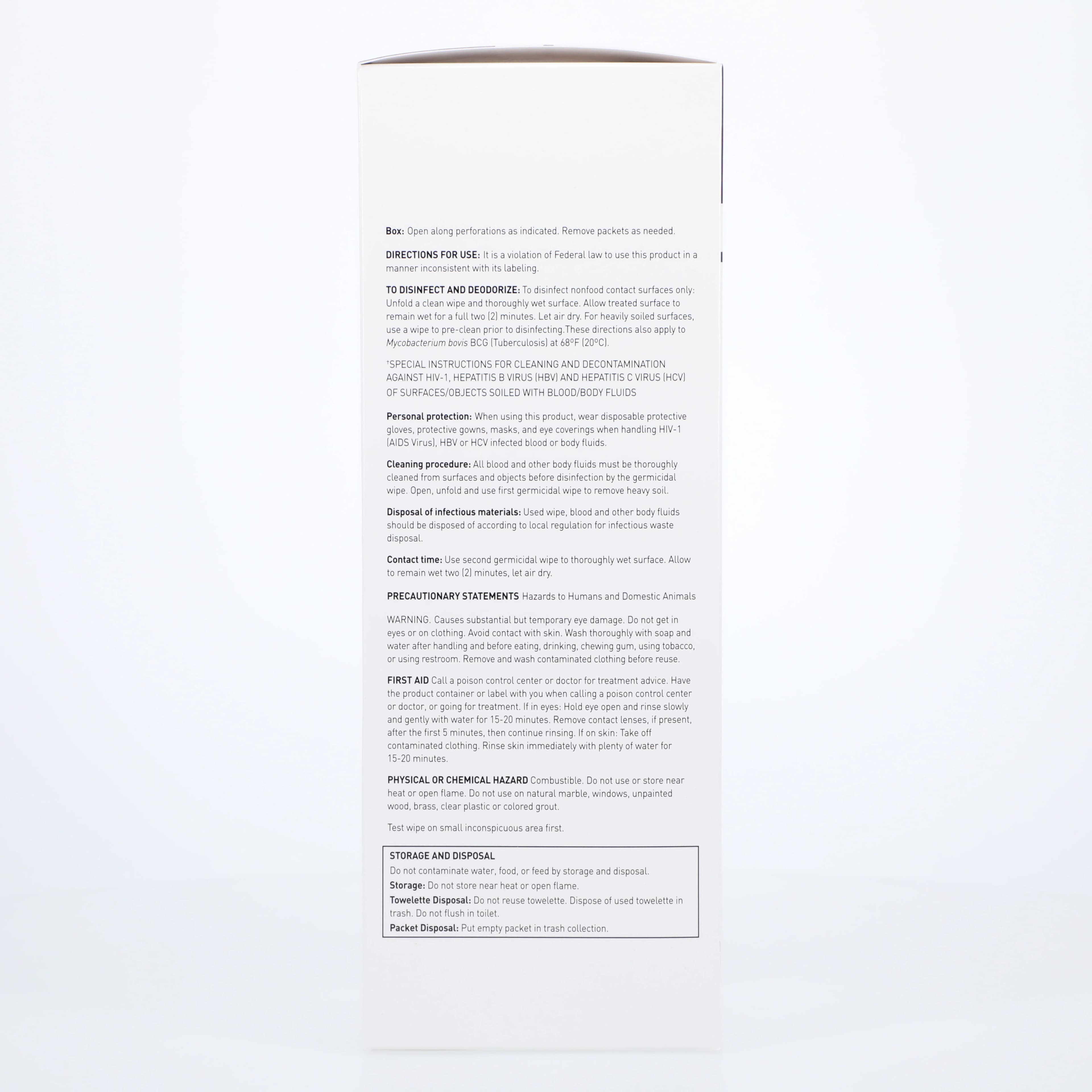 Super Sani-Cloth Germicidal Disposable Surface Wipes, X-Large, 11.5" x 11.75", Individual Packets, 50/Box, U87295 thumbnail 4