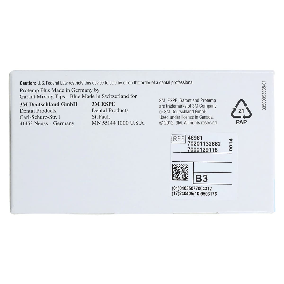 Solventum (3M) Protemp Plus Temporization Material Refill, Shade B3, 67 g Cartridge, 1/Pk, 46961 thumbnail 3