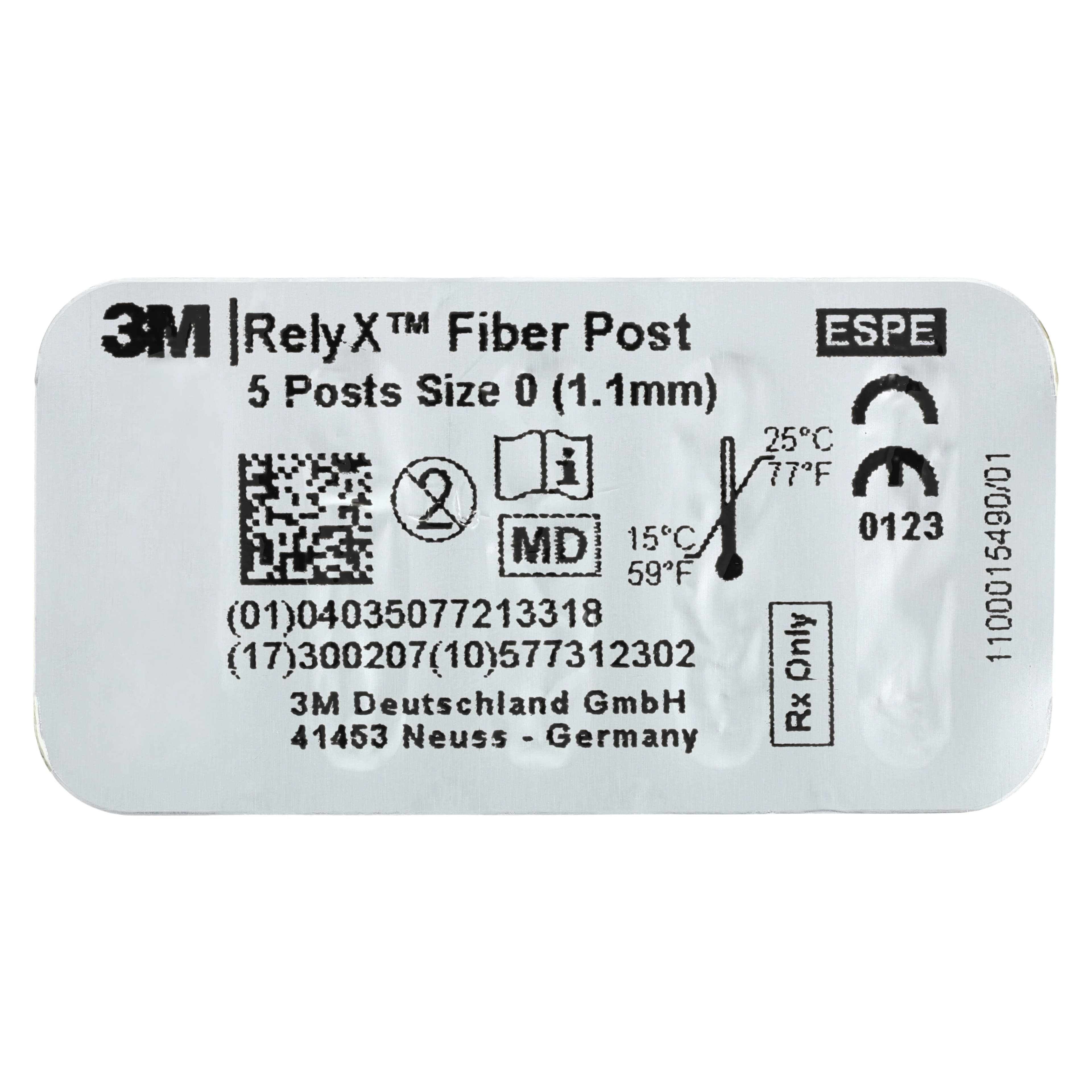 3M RelyX Fiber Post Refill, Size 0, 1.1 mm Diameter, White, 10/Pk, 56872 thumbnail 4