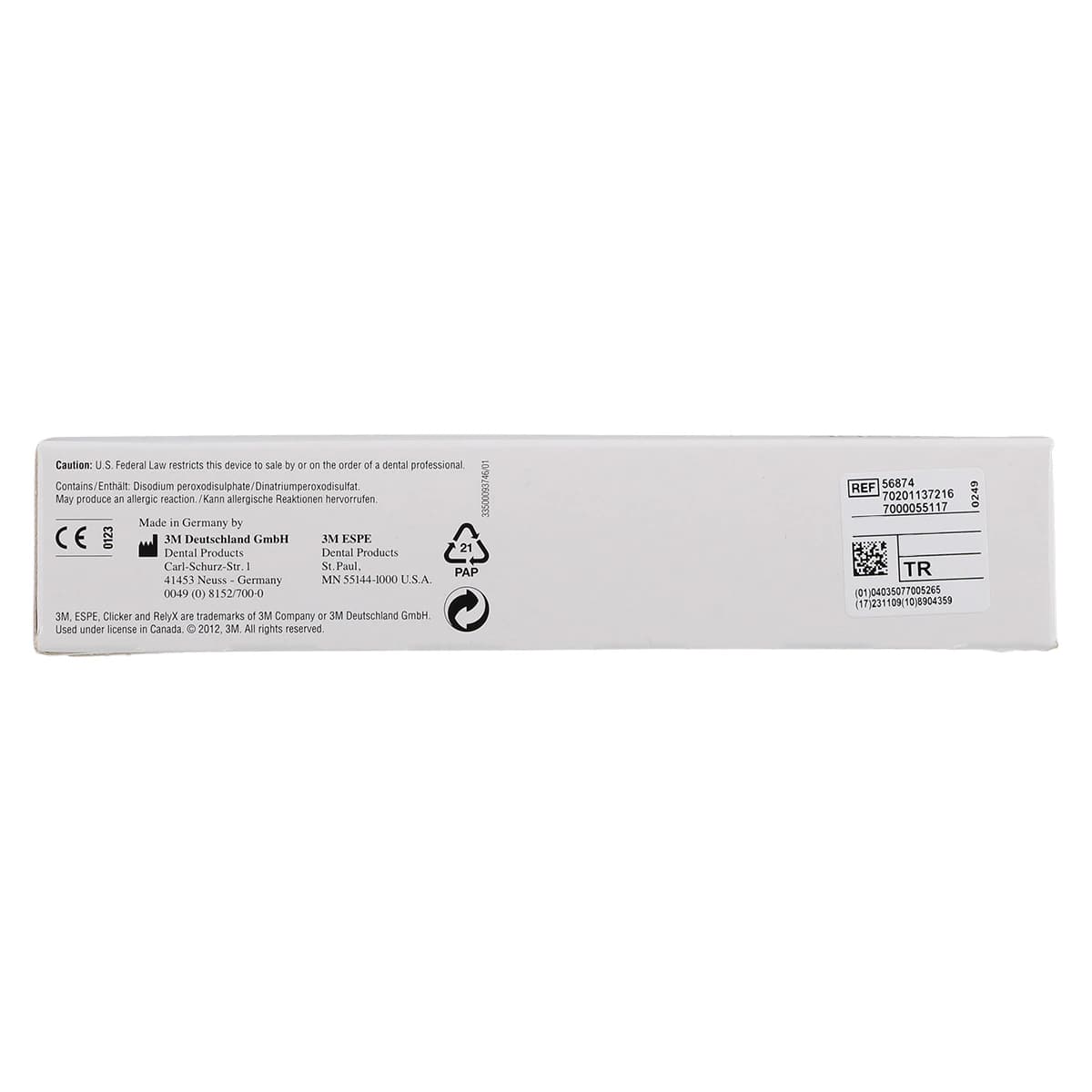 3M RelyX Unicem 2 Self-Adhesive Resin Cement, Clicker Dispenser Refill Kit, Translucent, 11 g, 56874 thumbnail 7