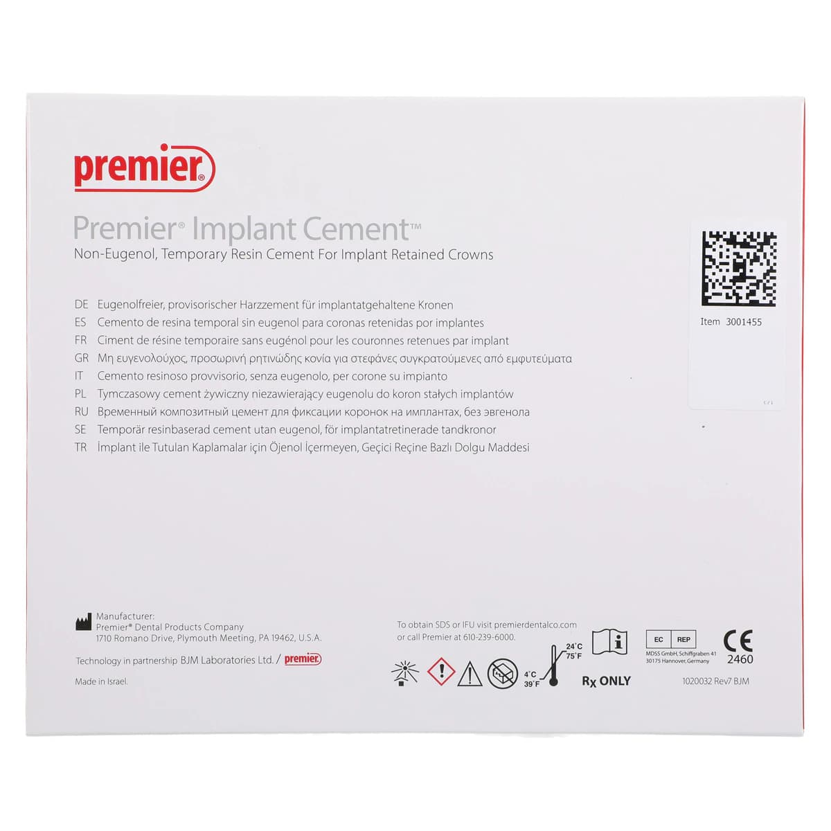 Premier Implant Cement Value Pack, Non-Eugenol Temporary Resin Cement, 3 x 5 ml Automix Syringes with 25 Mixing Tips, 3001455 thumbnail 7