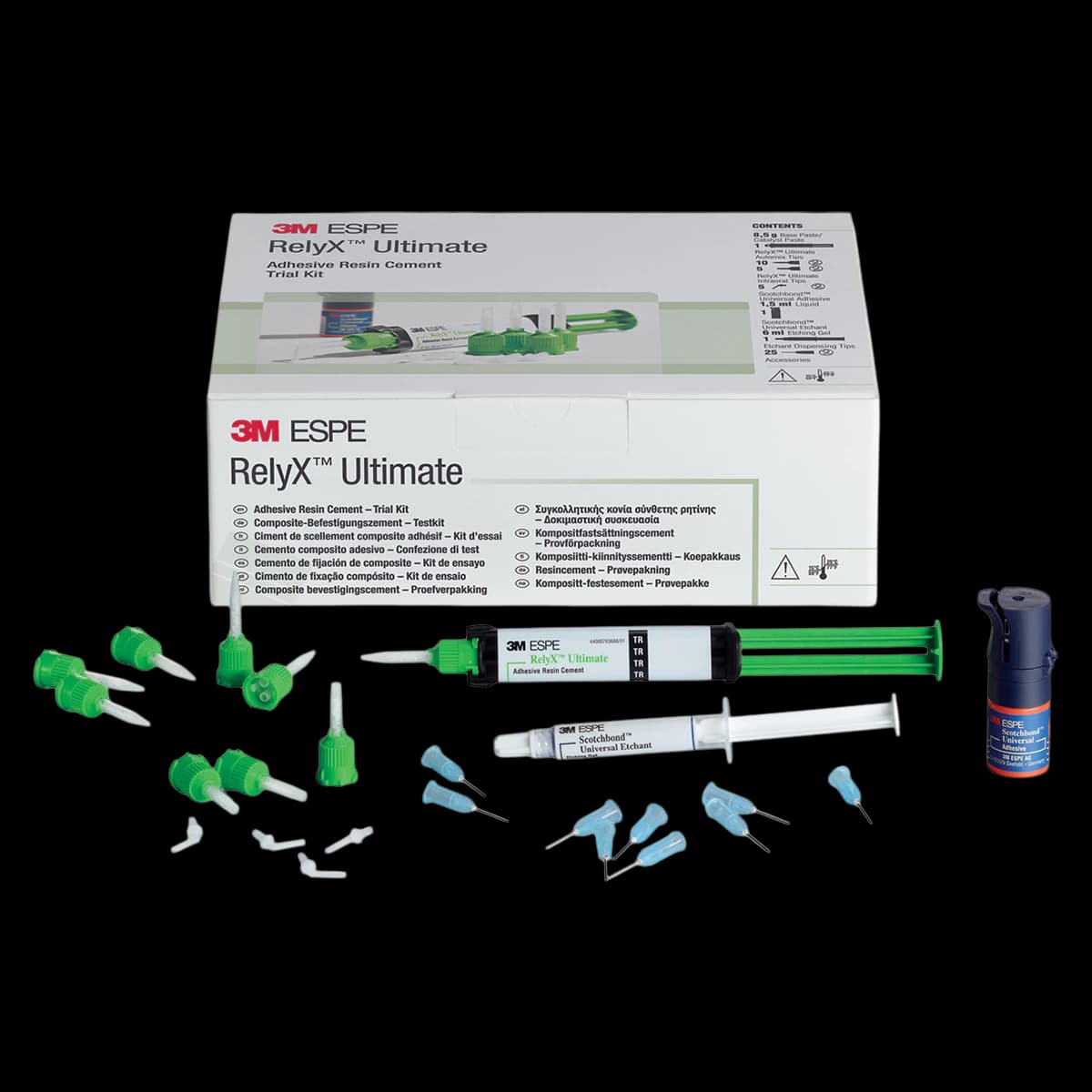 3M RelyX Ultimate Adhesive Resin Cement Trial Kit, Translucent, 56892 - 3M™ RelyX™ Ultimate Adhesive Resin Cement Translucent Trial Kit - Image 1