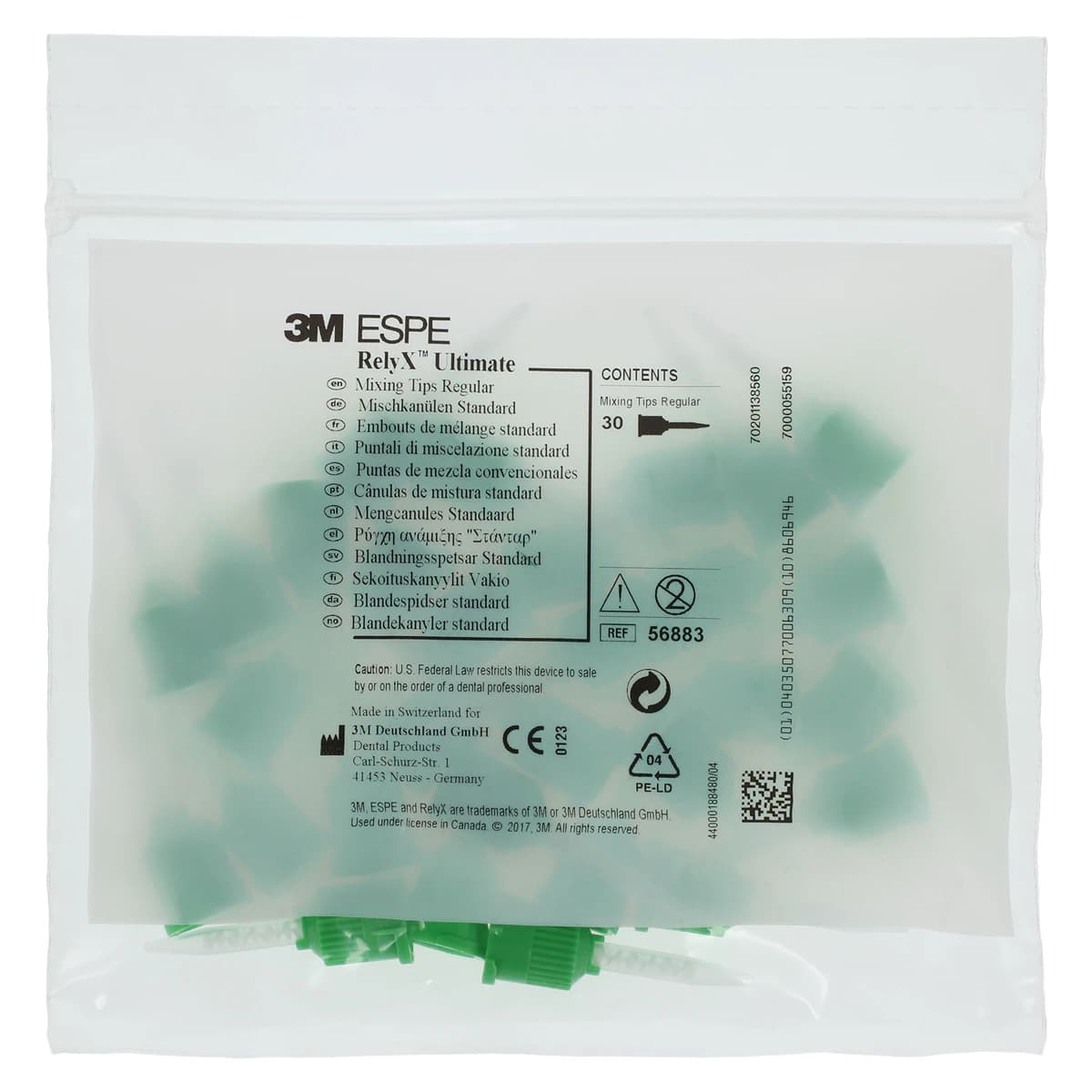 3M RelyX Ultimate Adhesive Resin Cement Mixing Tips, Regular, Green, 30/Pack, 56883 thumbnail 2