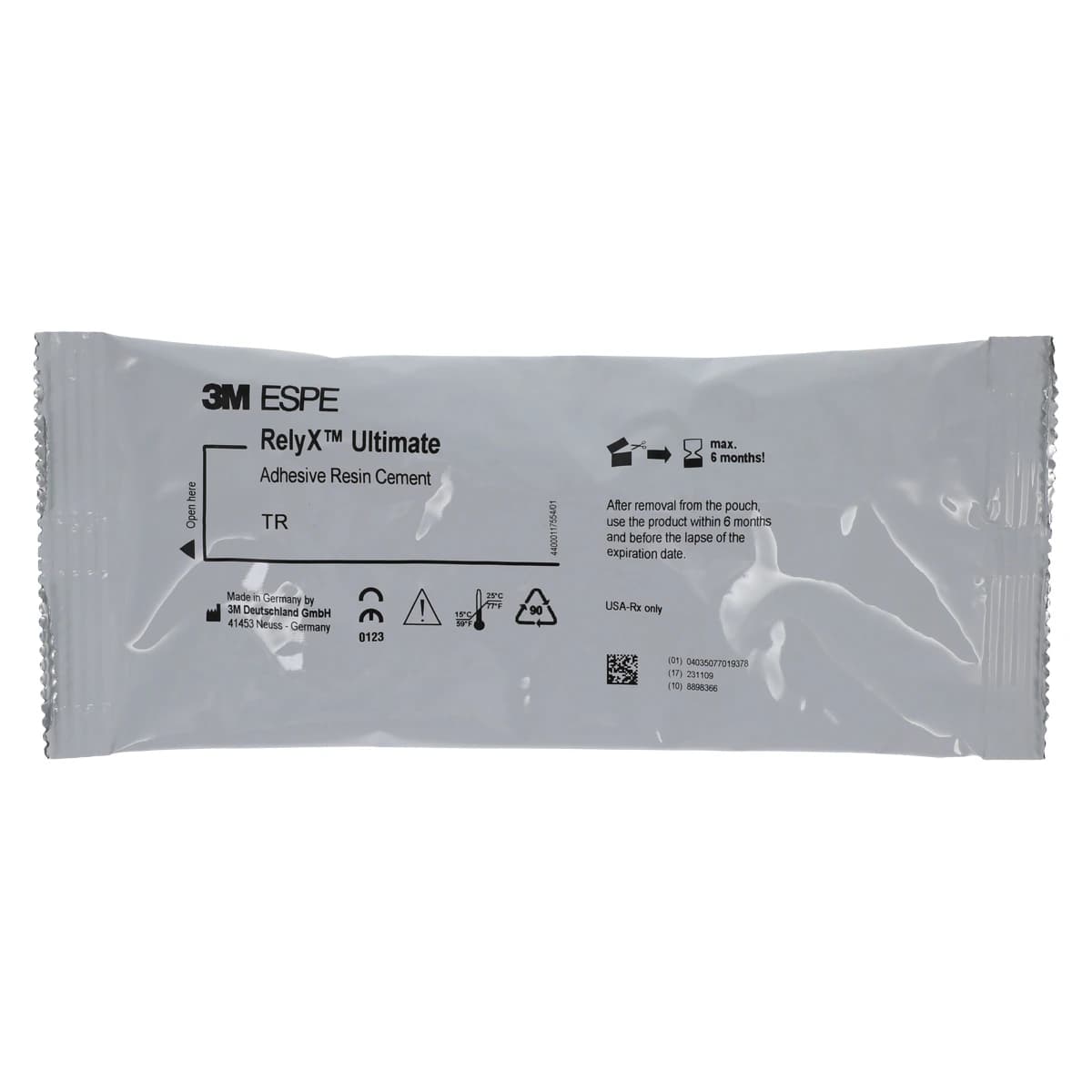 3M RelyX Ultimate Adhesive Resin Cement, Automix Syringe Refill, Translucent, 8.5 g, 1/Pk, 56890 thumbnail 6