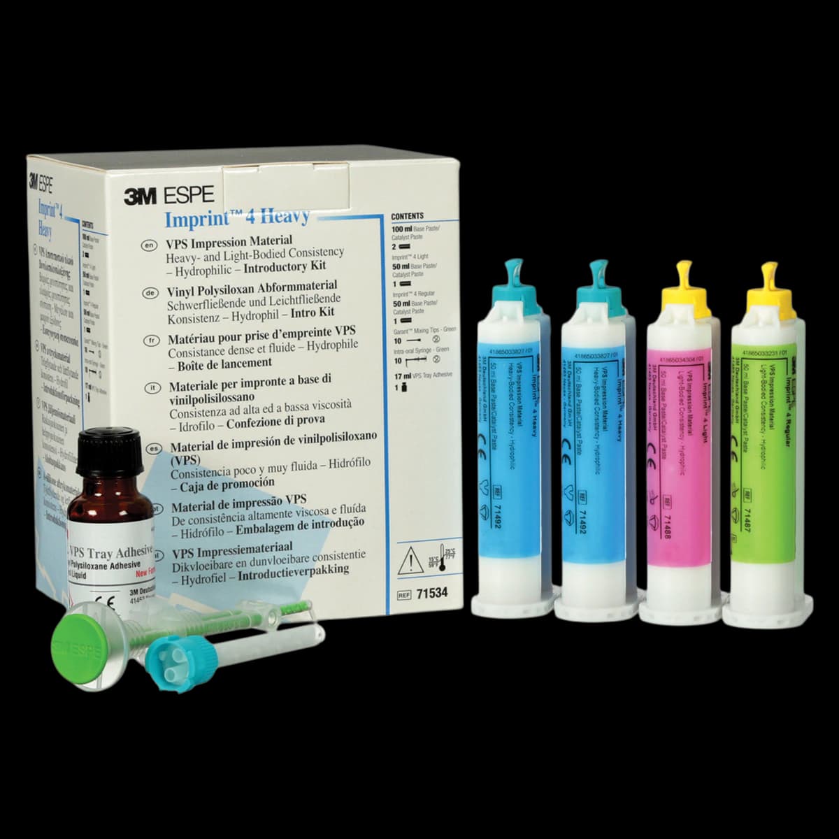 3M Imprint 4 Heavy VPS Impression Material Intro Kit, Heavy/Light/Regular Body, 71534 - Imprint 4 Heavy VPS Impression Material Intro Kit - Image 1