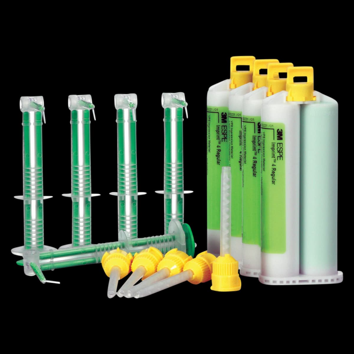 3M Imprint 4 VPS Impression Material, Regular Body, Regular Set, Refill, 4 x 50 ml Cartridges, 71487 - Imprint 4 Regular VPS Impression Material Refill 4Pk - Image 1