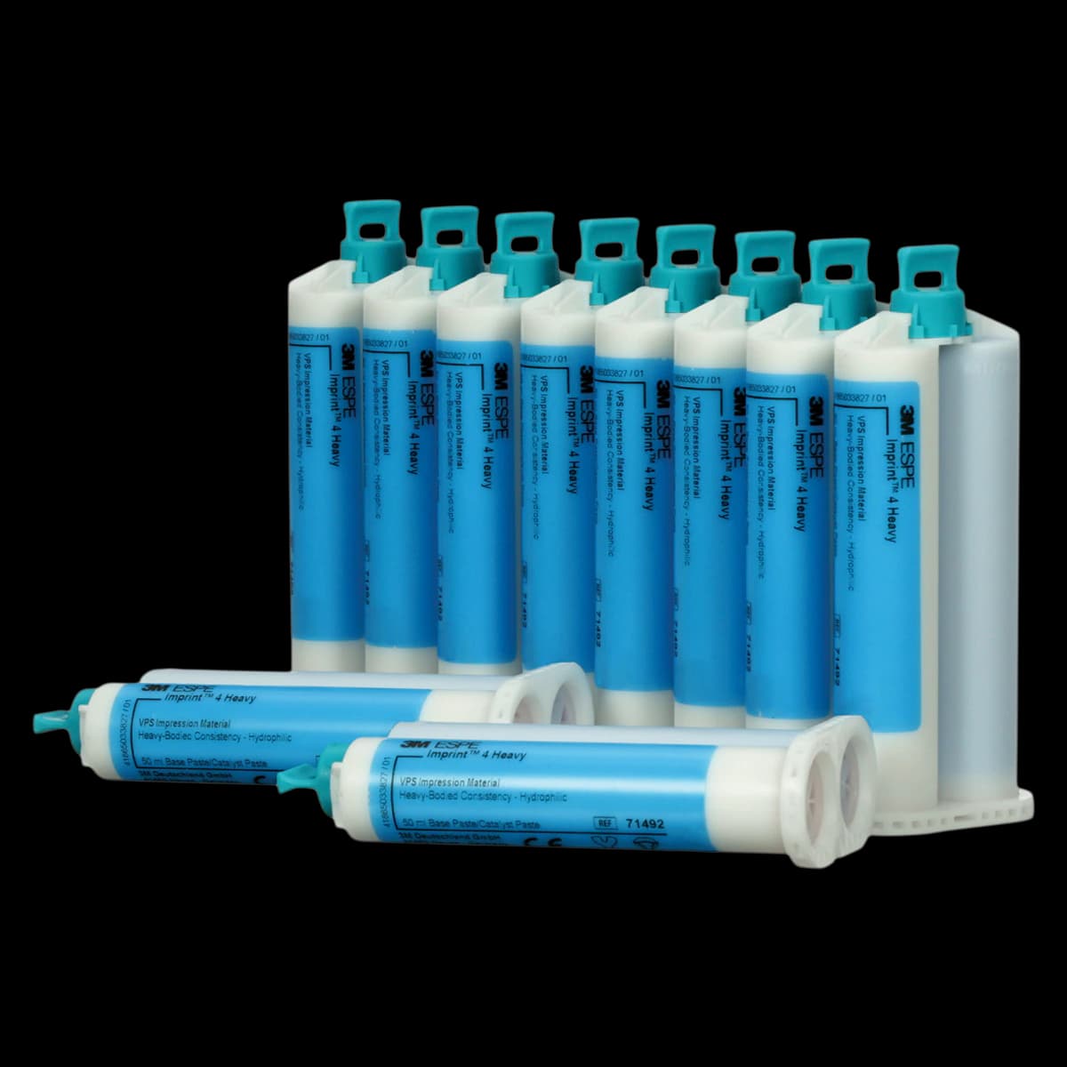 3M Imprint 4 Heavy Body VPS Impression Material, Regular Set, Economy Pack, 10 x 50 ml Cartridges, 71531 - Imprint 4 Heavy VPS Impression Material Economy Pack 10Pk - Image 1
