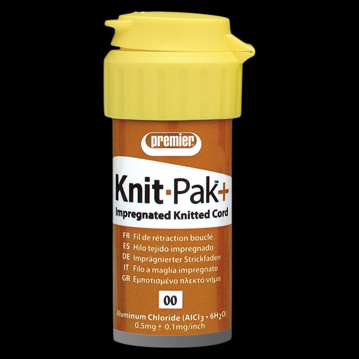 Knit-Pak+ Impregnated Knitted Gingival Retraction Cord, Aluminum Chloride, Size 00, Brown, 100" (254 cm), 1/Pk, 9007562 - Knit-Pak + Impregnated Retraction Cord, Knitted, Aluminum Chloride, Brown, 100" 1/Pk, 9007562 - Image 1
