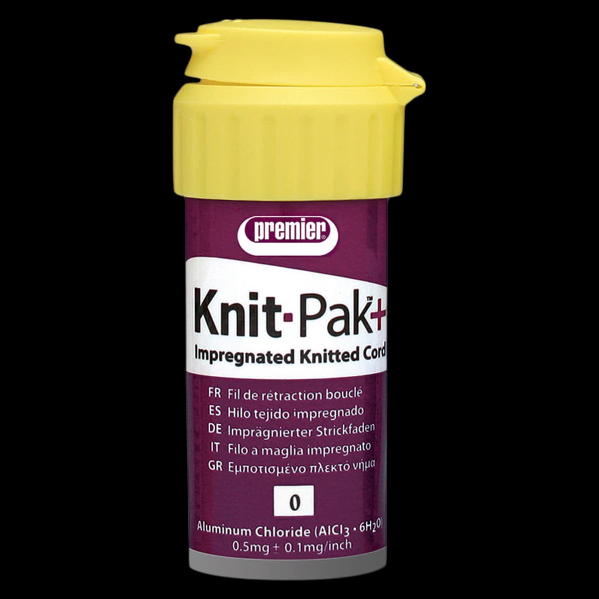 Knit-Pak+ Impregnated Knitted Retraction Cord, Aluminum Chloride, Size #0, Purple, 100", 1/Pk, 9007563 - Knit-Pak + Impregnated Retraction Cord, Knitted, Aluminum Chloride, 100", Purple, 1/Pk, 9007563 - Image 1