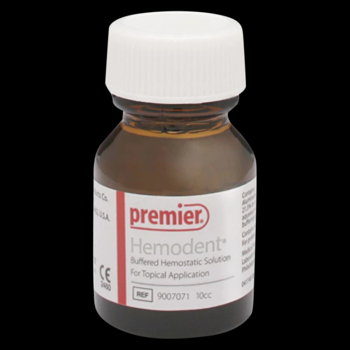Hemodent Topical Hemostatic Solution, Buffered Aluminum Chloride, Epinephrine-Free, 10 cc Bottle, 9007071 - Hemodent Topical Hemostatic Solution, Buffered Aluminum Chloride, 10 cc, 1/Pk, 9007071 - Image 1
