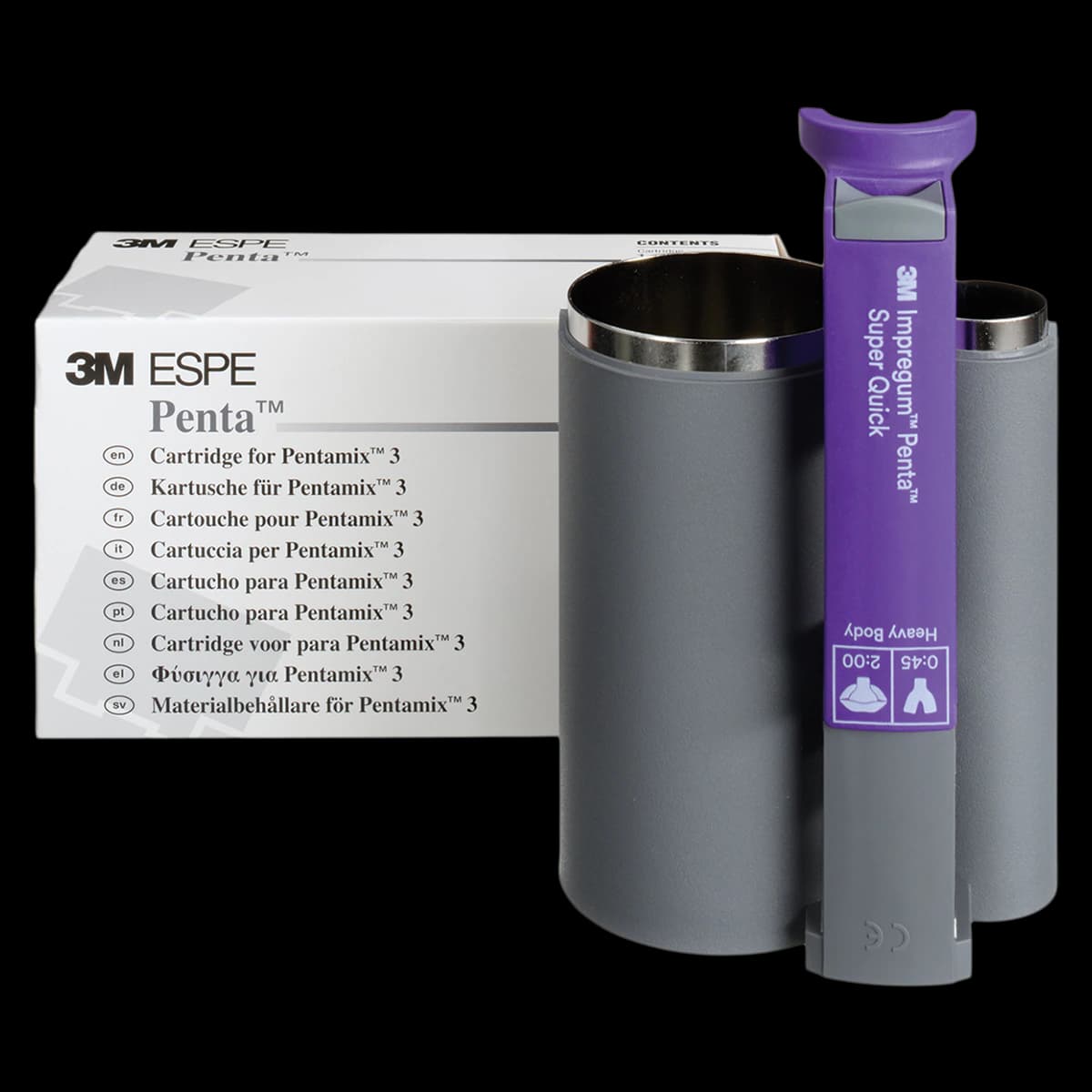 3M Impregum Penta Super Quick Heavy Body Polyether Impression Material Cartridge, 50 ml, for Pentamix 3, 69401 - Impregum Penta Super Quick Heavy Body Cartridge - Image 1