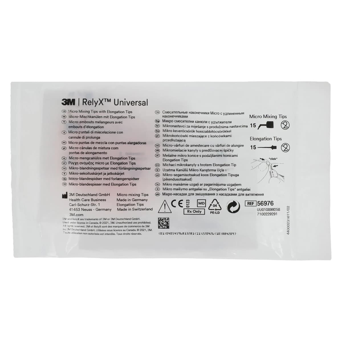 3M RelyX Universal Micro Mixing Tips with Elongation Tips, Orange, 15 Micro Tips & 15 Elongation Tips, 56976 thumbnail 2