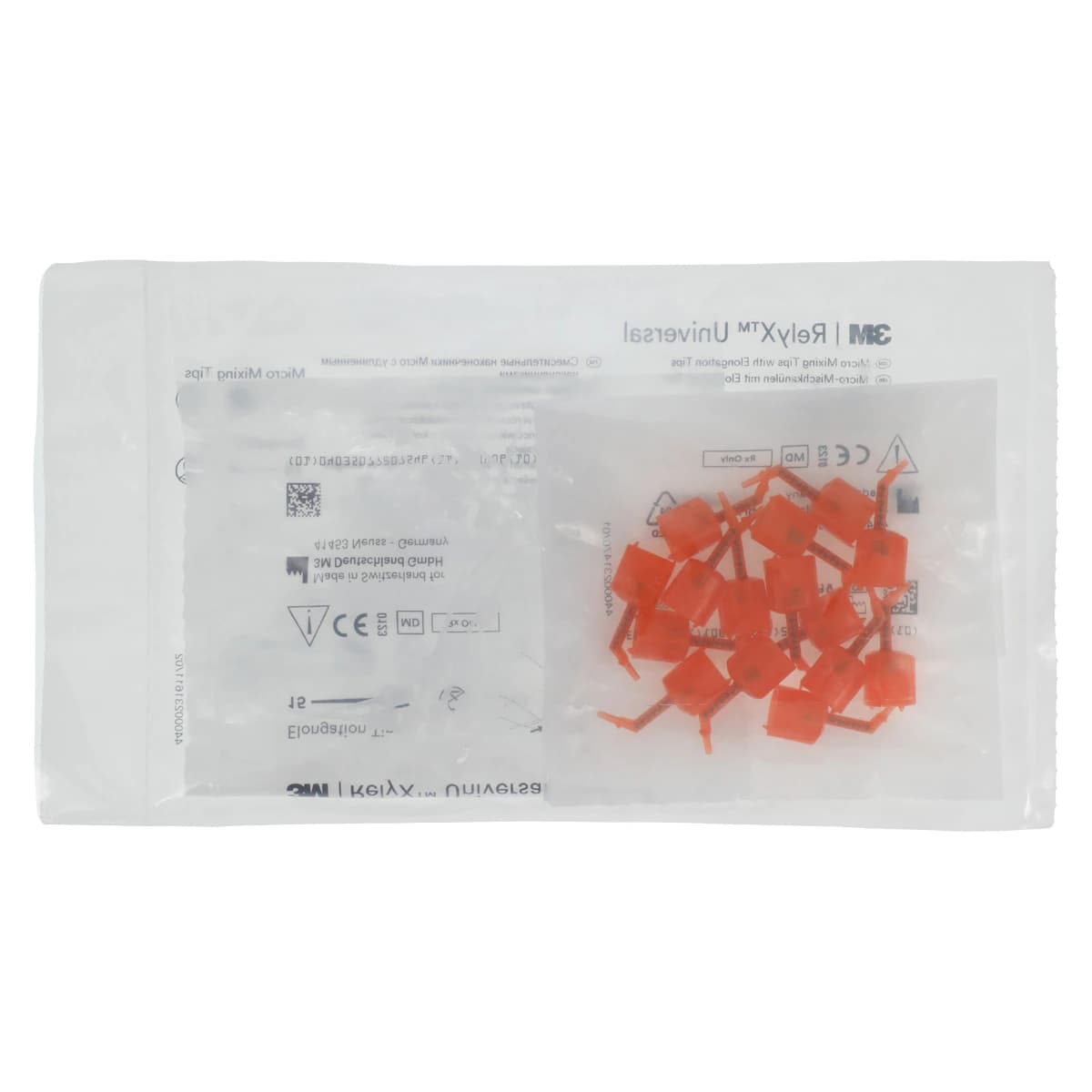 3M RelyX Universal Micro Mixing Tips with Elongation Tips, Orange, 15 Micro Tips & 15 Elongation Tips, 56976 thumbnail 3