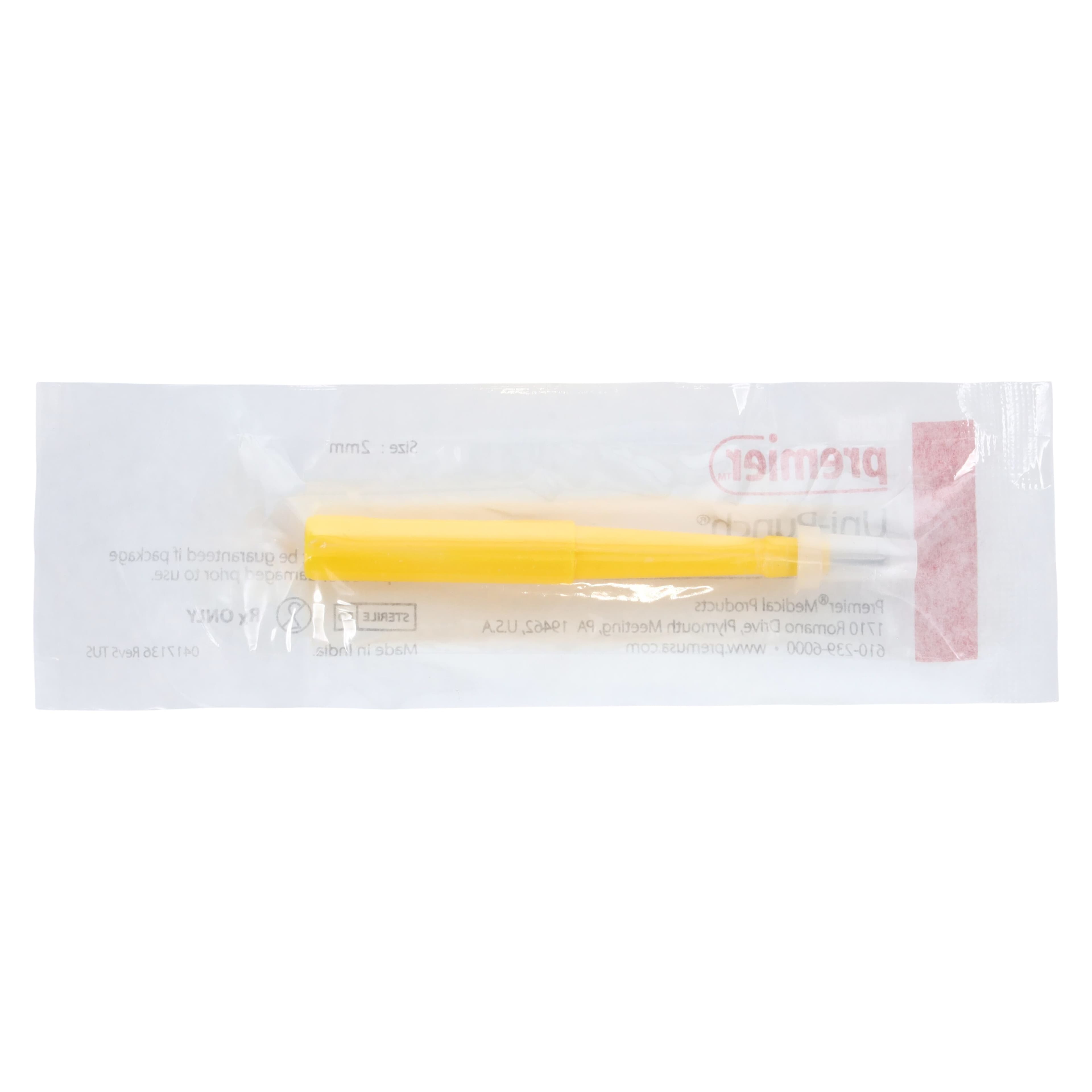 Uni-Punch Seamless Disposable Biopsy Punch, 2 mm, Sterile, 25/Box, 9033502 thumbnail 2