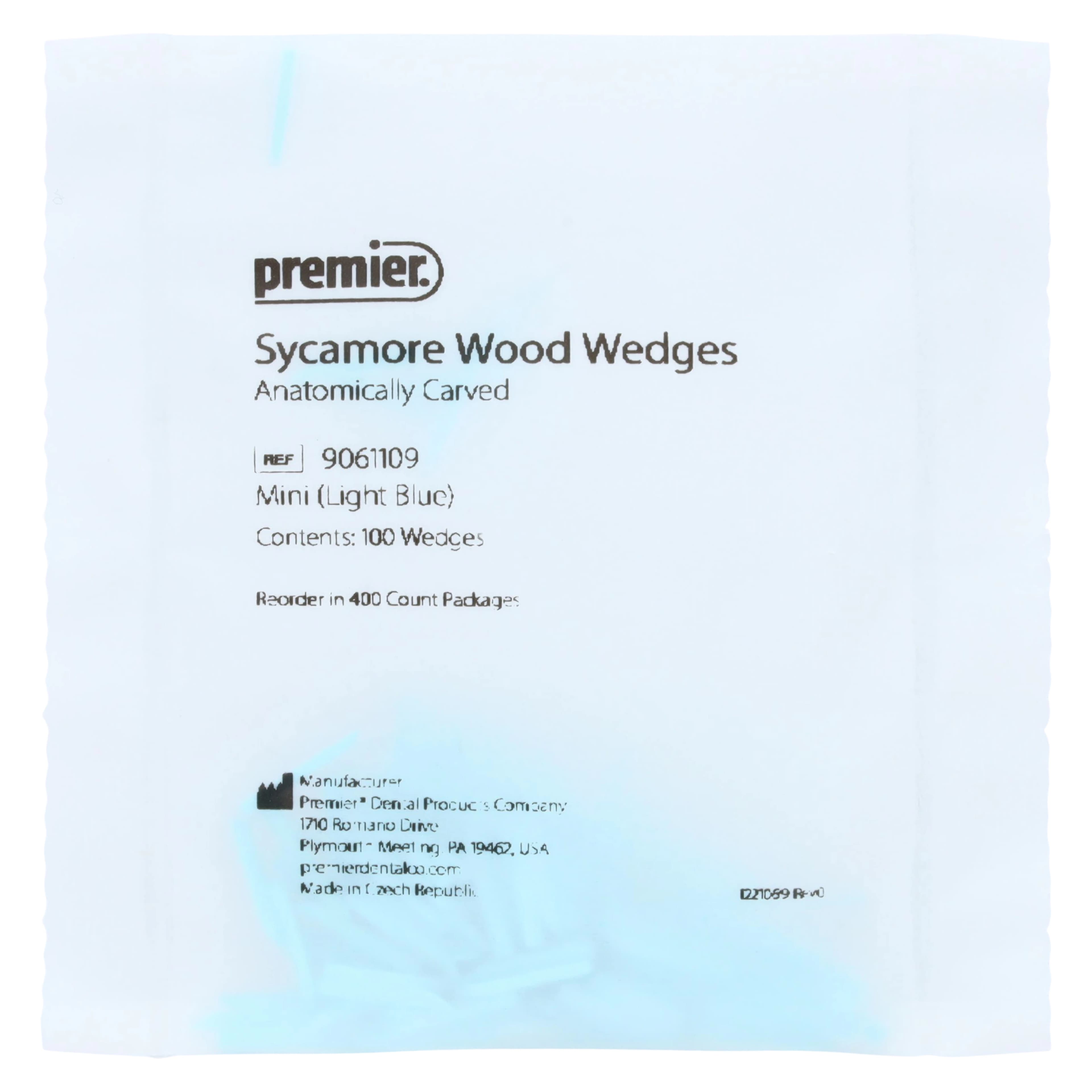 Sycamore Wood Wedges, Mini, Light Blue, 400/Pk, 9061109 thumbnail 3