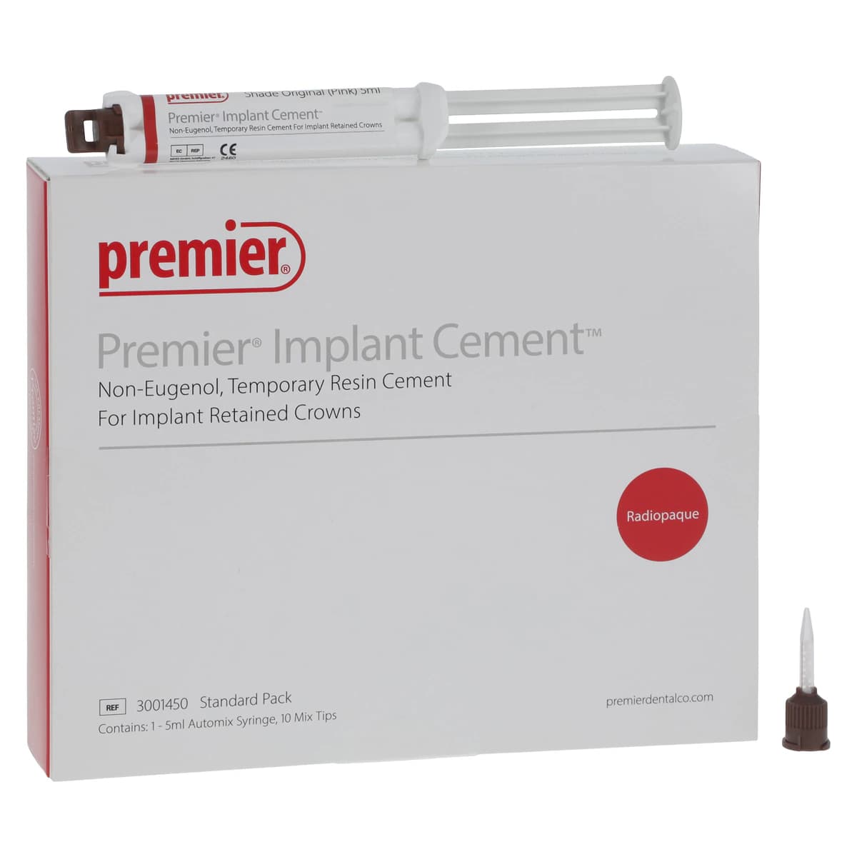 Premier Implant Cement Standard Pack, 5 ml Automix Syringe Kit, 3001450 thumbnail 2
