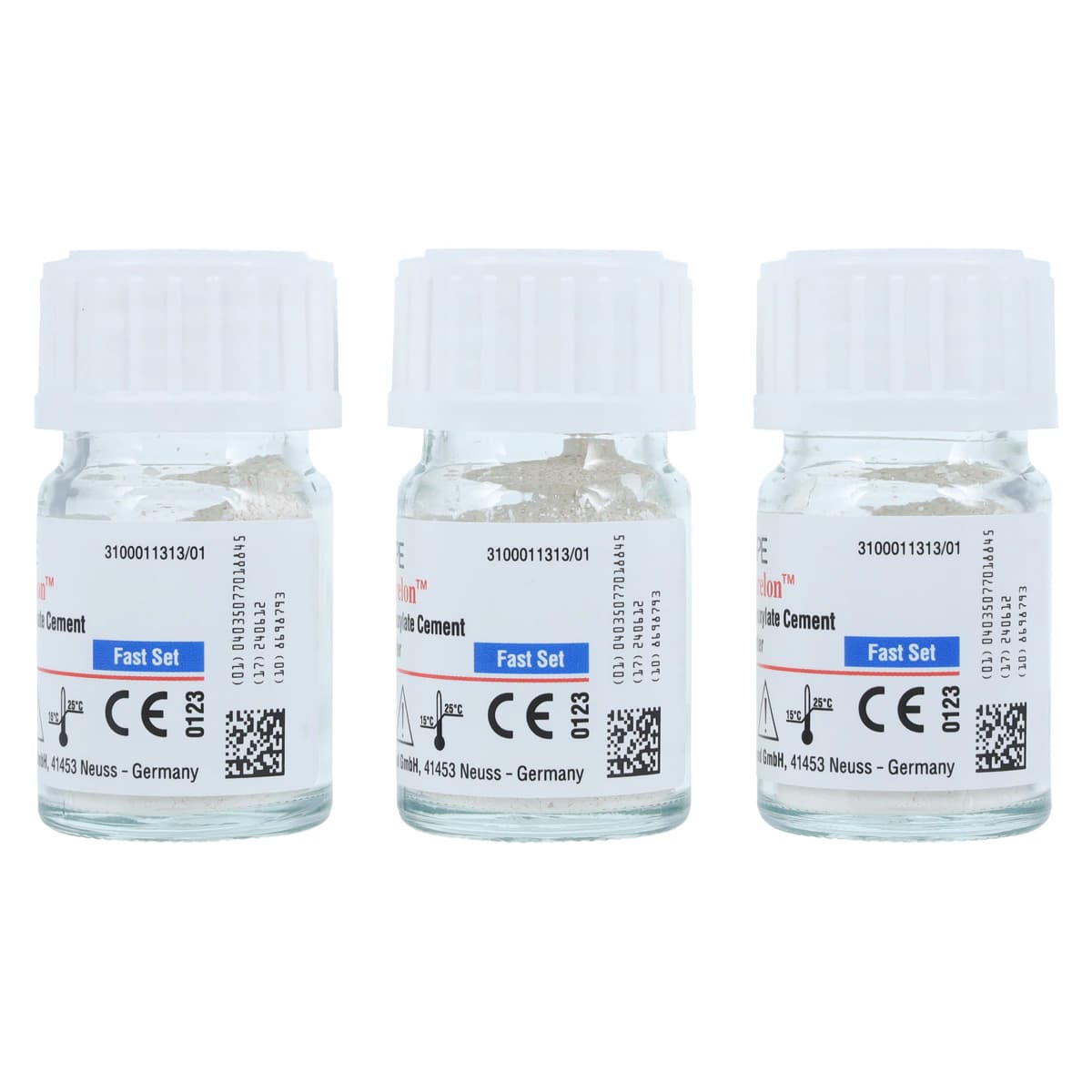 Solventum Durelon Zinc Polycarboxylate Luting Cement Radiopaque, Fast Set, Triple Pack Powder, 3 x 20 g, 38237 thumbnail 2