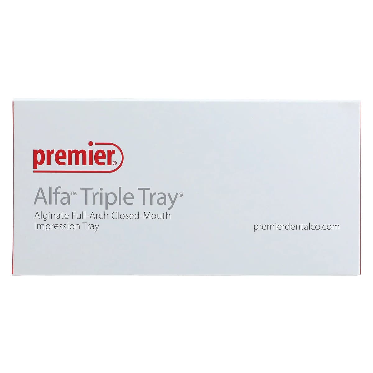Alfa™ Triple Tray® Double Arch Impression Trays, Medium, White, 24/Box, 1006323 thumbnail 5
