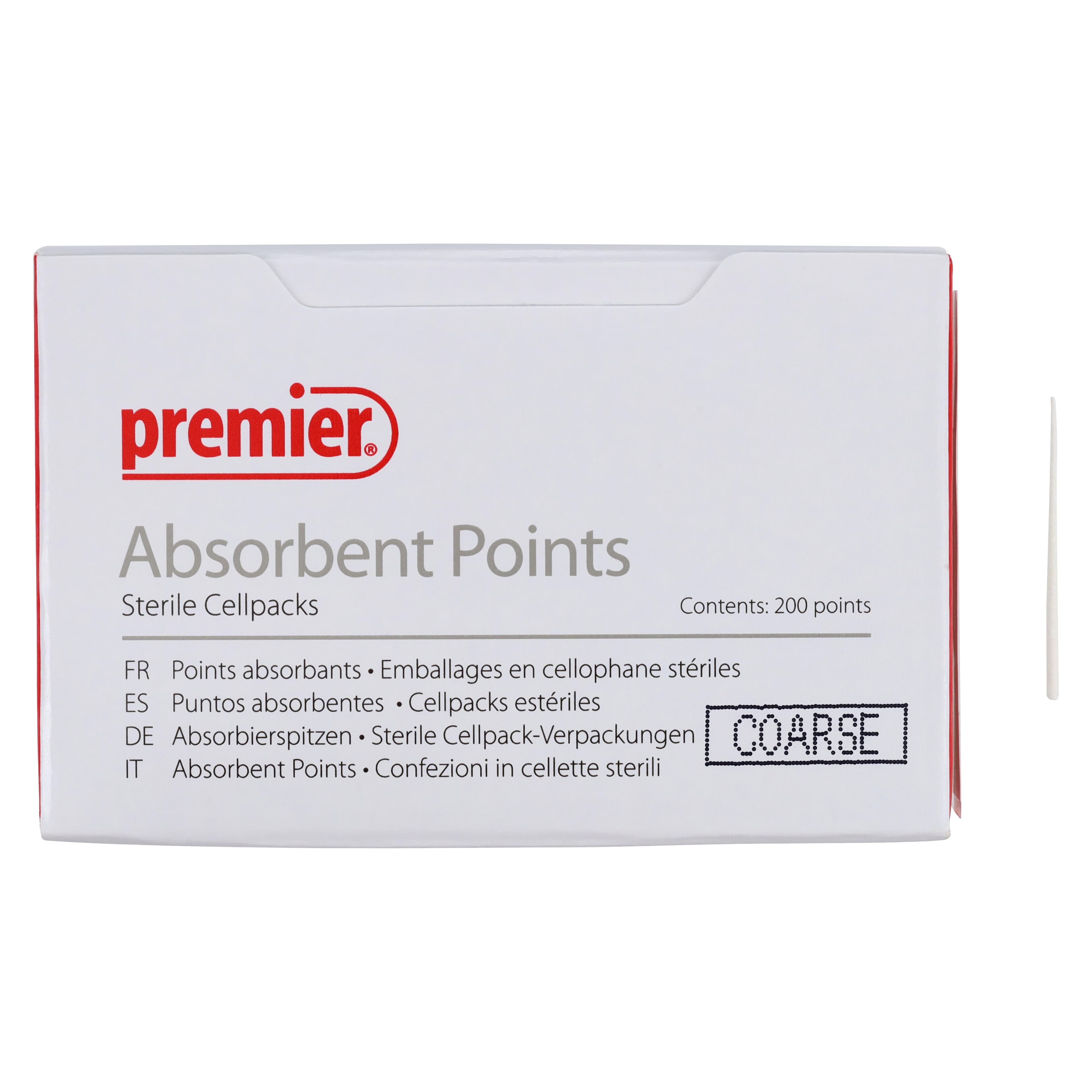 Premier Absorbent Paper Points, Sterile, Coarse (Size C), White, Cell Pack, 200/Pk, 9055105 thumbnail 6