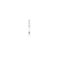 Two Striper TS2000 Diamond Bur, FG, Round-End Taper, #2005.9, Coarse, Green, 1.8 mm Major/1.3 mm Minor Diameter, 9.0 mm Length, 5/Pkg, 2000059 - Two Striper&reg; TS2000&trade; Diamonds - 2005.9 - Image 1