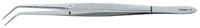 Premier Dental Products Flagg Dressing Pliers, 6-1/4", Curved Serrated Tip, Cotton Pliers, Non-Cutting, Single - Plier Flagg 6.25" - Image 1
