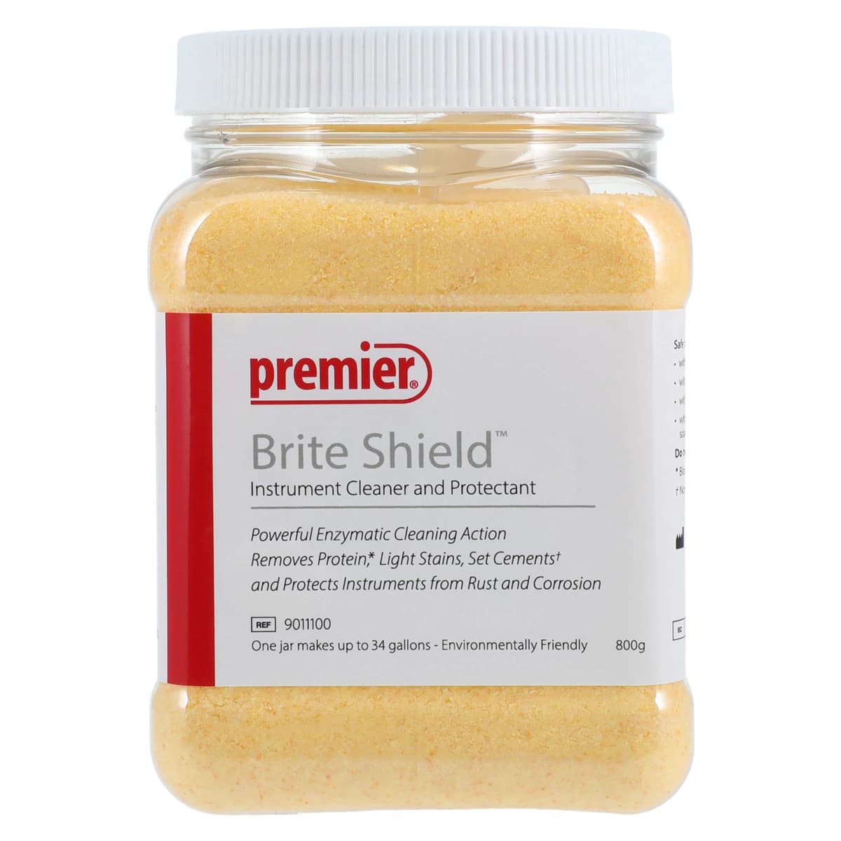 Brite Shield Instrument Cleaner and Protectant, Enzymatic Powder, 800 g Jar with Scoop, 9011100 - Brite Shield Instrument Cleaner and Protectant, 800 g, 1/Pk, 9011100 - Image 1