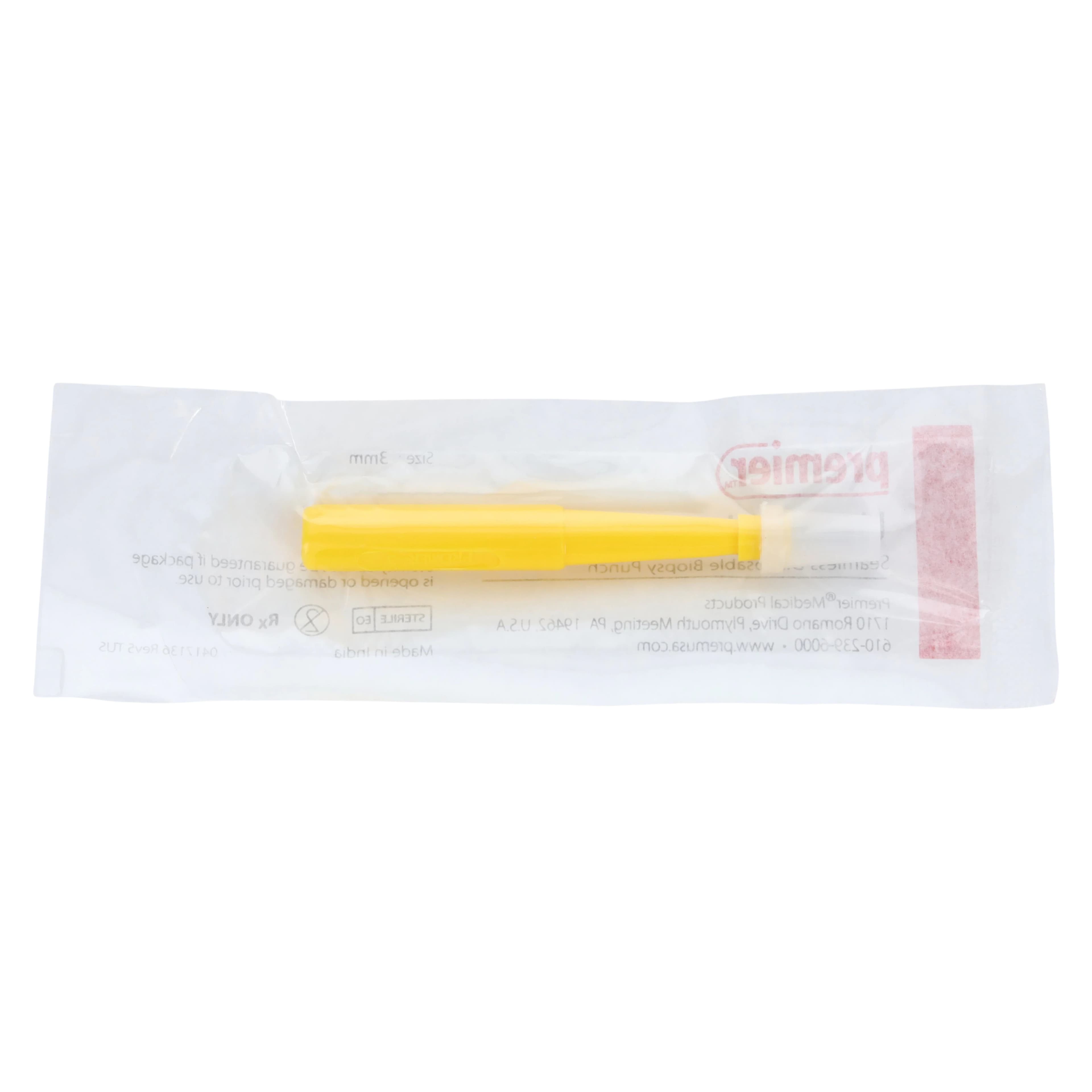 Premier Uni-Punch Seamless Disposable Biopsy Punch, 3.0 mm, Sterile, Box of 50, 9033513 - Punch Biop 3mm (50) - Image 1