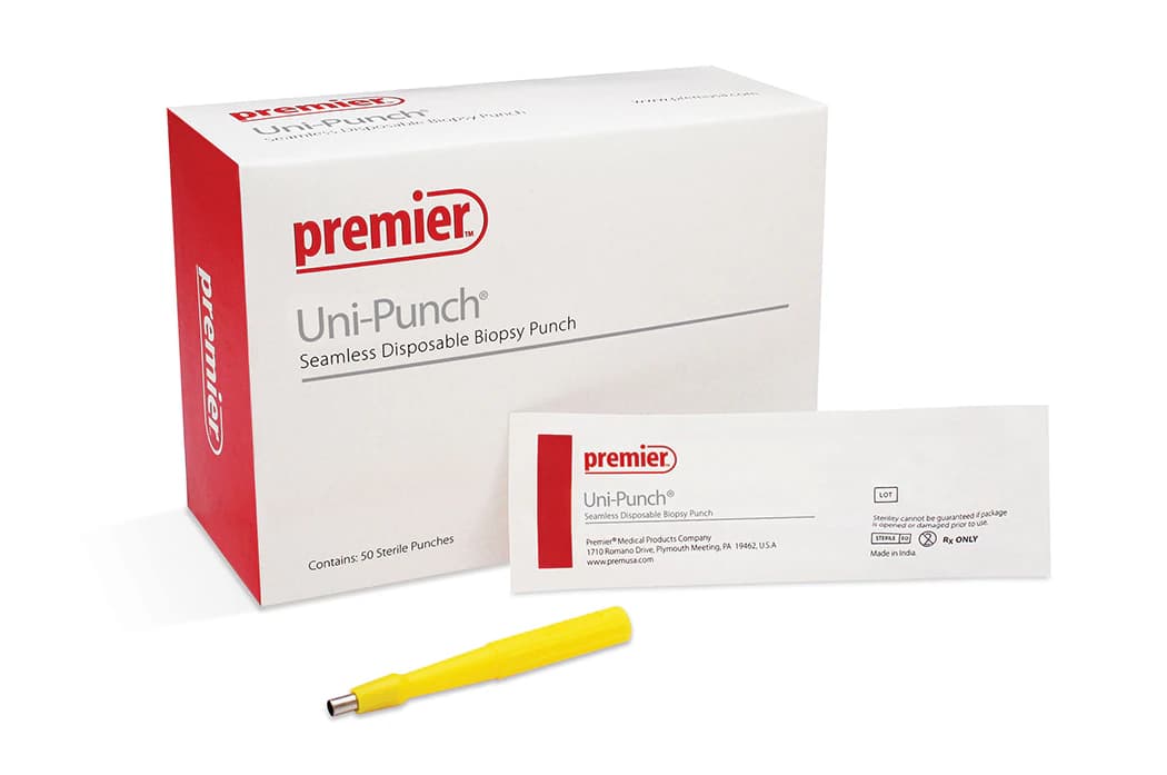 Premier Uni-Punch® Seamless Disposable Biopsy Punch, 4mm, Sterile, Box of 50, 9033514 thumbnail 2