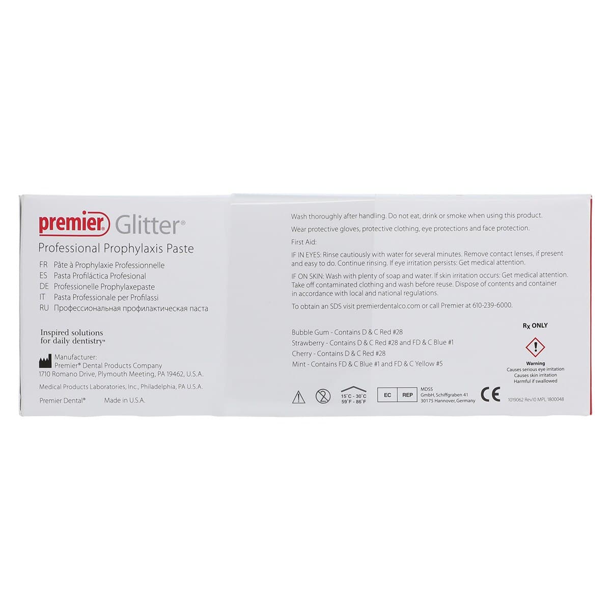 Glitter Prophy Paste, without Fluoride, Medium Grit, Mint, 200 Unit-Dose Cups/Box, 9007442 thumbnail 3