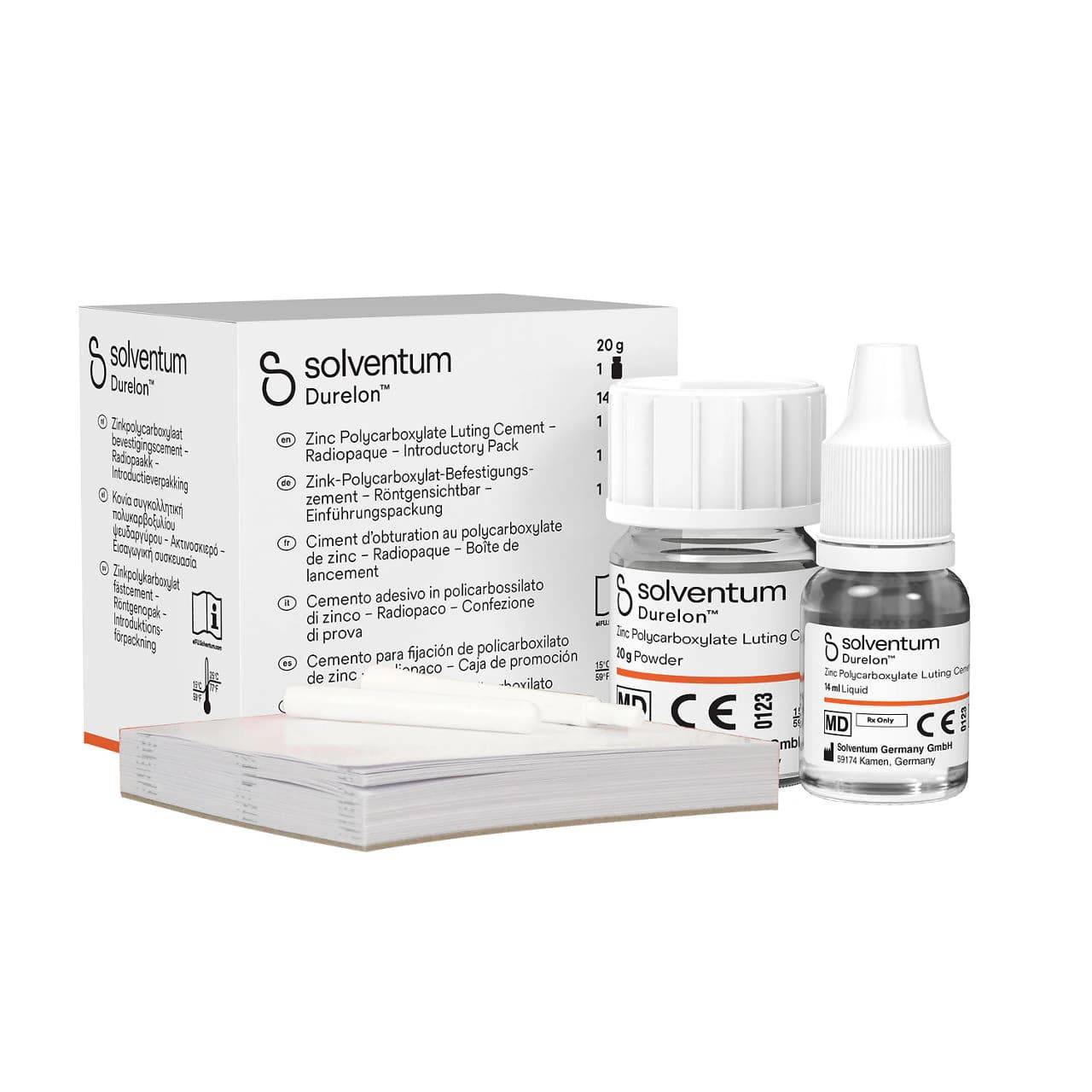 Durelon Carboxylate Luting Cement, Regular Set, Introductory Kit, 20 g Powder & 14 mL Liquid, 38019 - Durelon Carboxylate Luting Cement, Regular Set, Introductory Kit, 1/Pk - Image 1