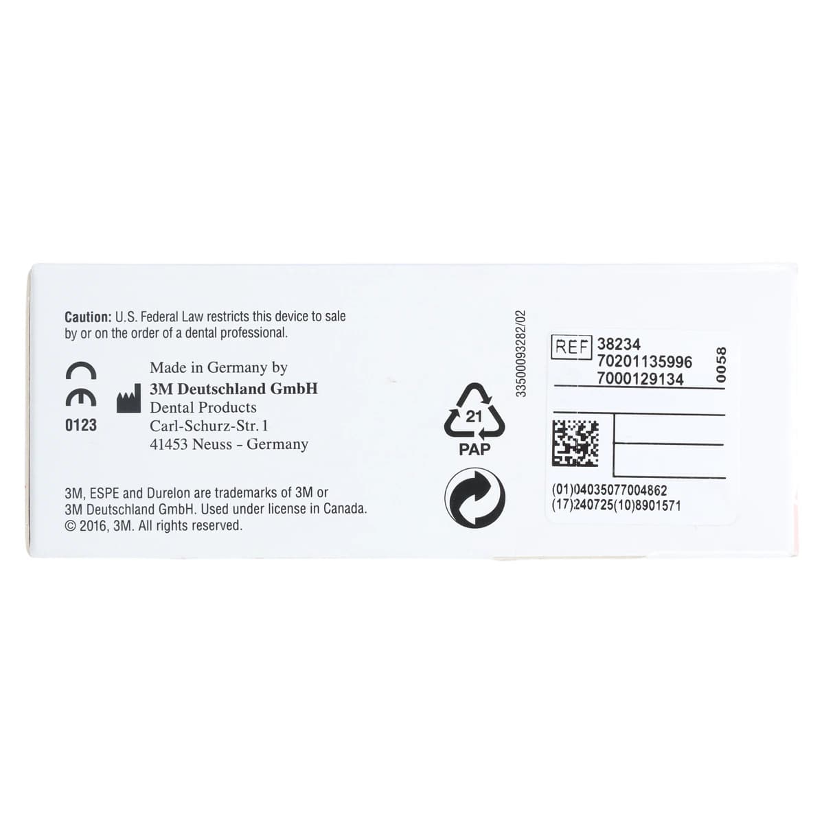Durelon Carboxylate Luting Cement, Regular Set, Triple Pack, 20 g Powder, 40 mL Liquid, 38234 thumbnail 3