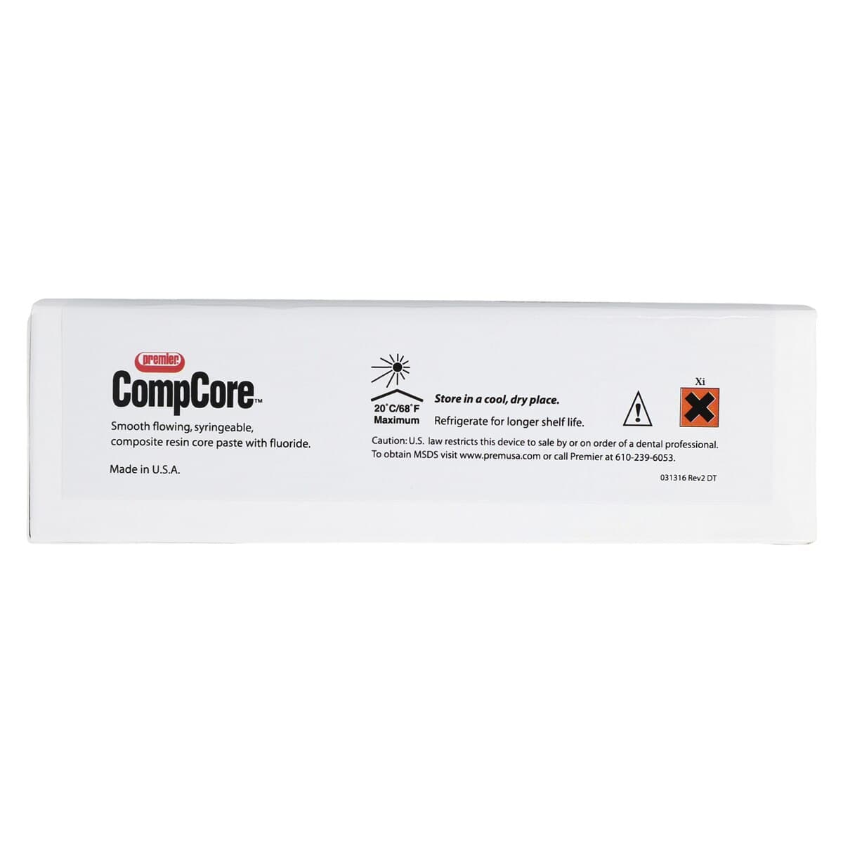 Premier CompCore Composite Core Build-Up Material with Fluoride, Natural, 50 g Economy Kit (25 g Base + 25 g Catalyst), 3001404 thumbnail 7