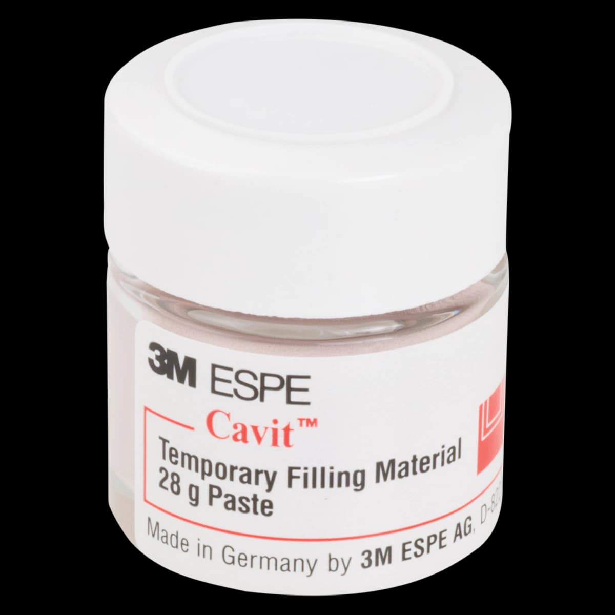 3M Cavit Original Temporary Filling Material, Hard Set, Pink, 28 g Jar, 1/Pk, 44030 - Cavit-O, Temporary Filling Material, Hard Set, Pink, 28 g Jar, 1/Pk, 44030 - Image 1