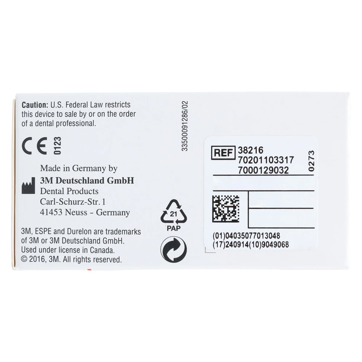 Durelon Carboxylate Luting Cement, Triple Liquid Refill, 40 ml Bottle, 38216 - Durelon Carboxylate Luting Cement, Triple Liquid Refill, 40 ml, 1/Pk - Image 1