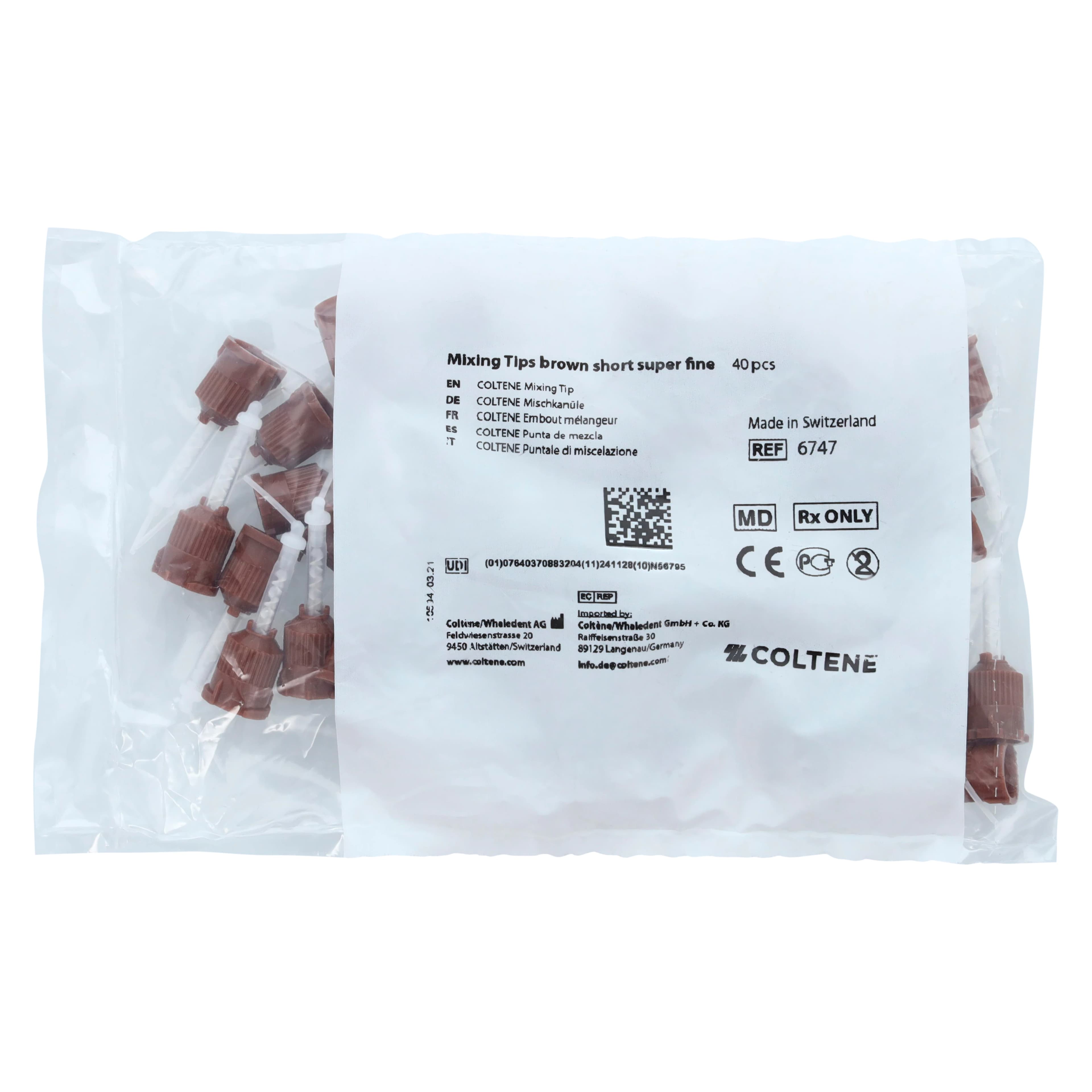 ParaCore Mixing/Root Canal Tips, Short Super Fine, Brown, 1.0mm, 40/Pkg, 6747 thumbnail 3