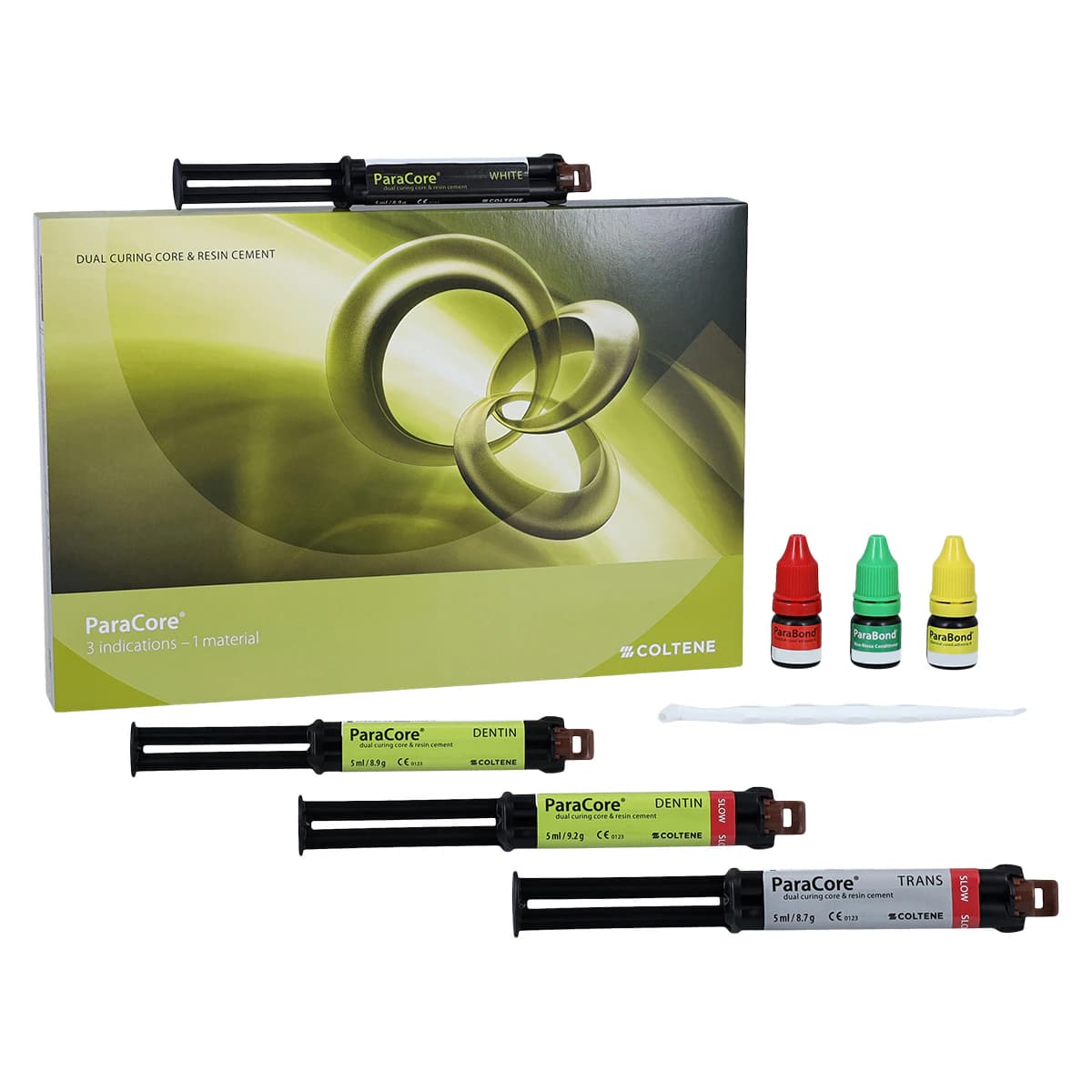 ParaCore Automix Core Build-Up Intro Kit, Dual-Cure, 5 mL Syringes, Assorted (White & Dentin), 5885 thumbnail 2