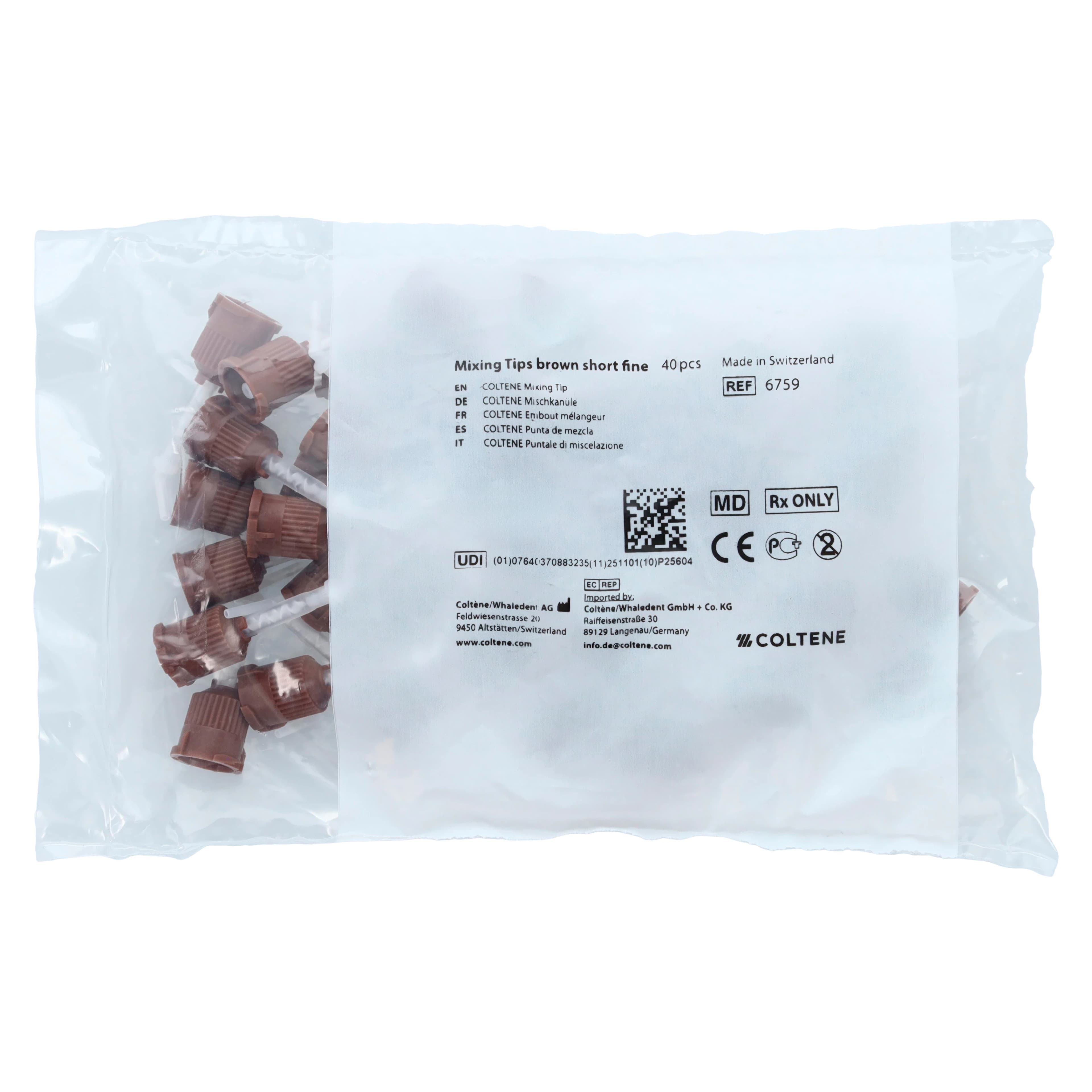 ParaCore Automix Syringe Mixing Tips, Brown, Short Fine, 1.8mm, 1:1, with Intra-Oral Tips, 40/Pk, 6759 thumbnail 3