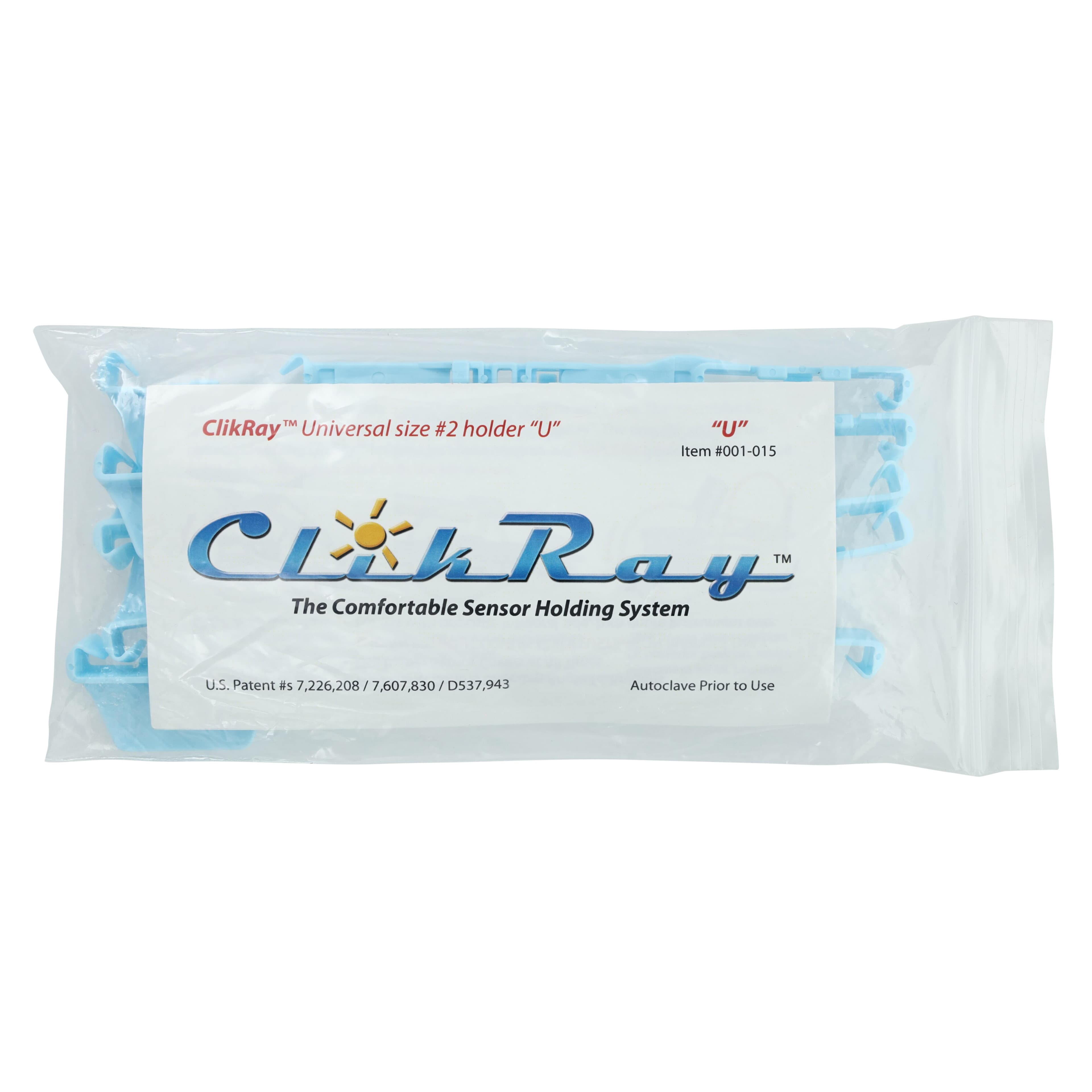 ClikRay U Size 2 Universal Sensor Holder, Light Blue, 5/Pkg, 001-015 thumbnail 3