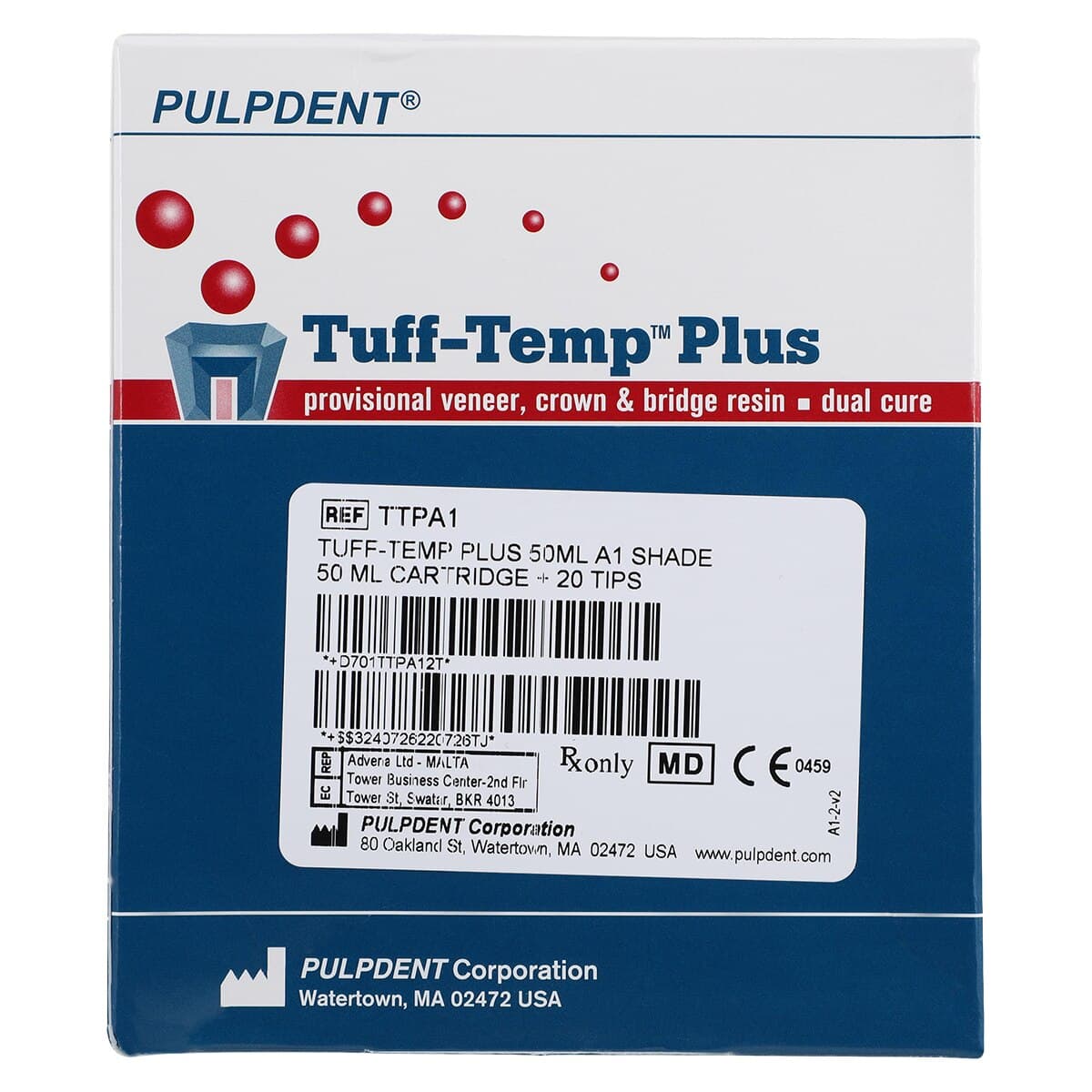 Tuff-Temp Plus Provisional C&B Resin, A1, 50 mL Automix Cartridge Kit, TTPA1 thumbnail 8