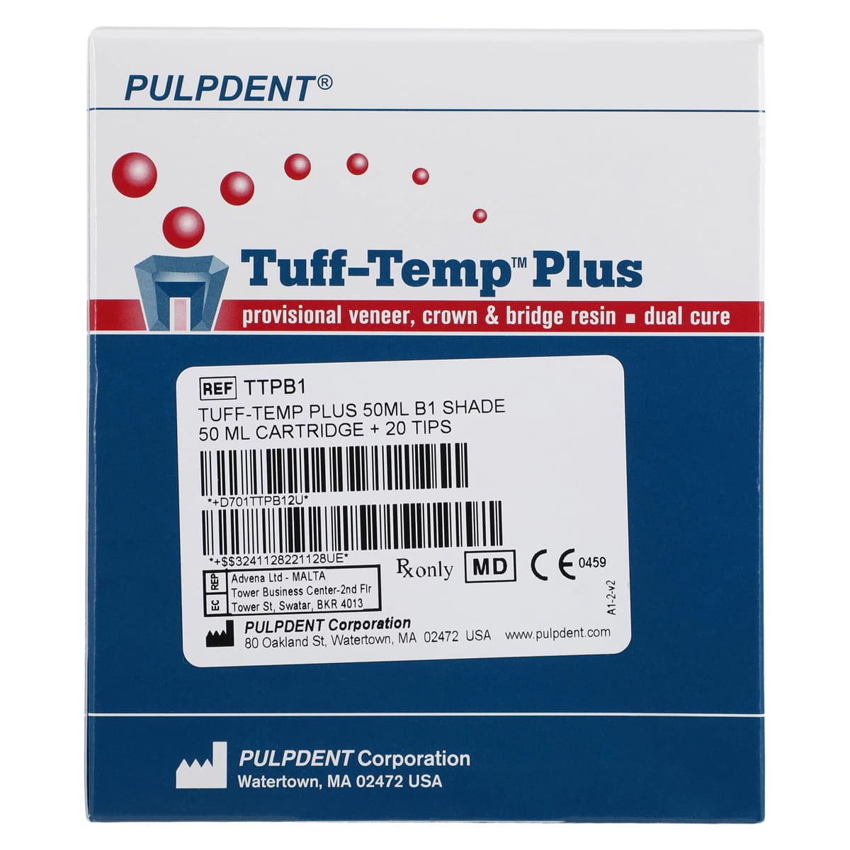Tuff-Temp Plus Automix Cartridge Kit, Provisional Veneer/Crown & Bridge Resin, Shade B1, 50 ml, TTPB1 thumbnail 8