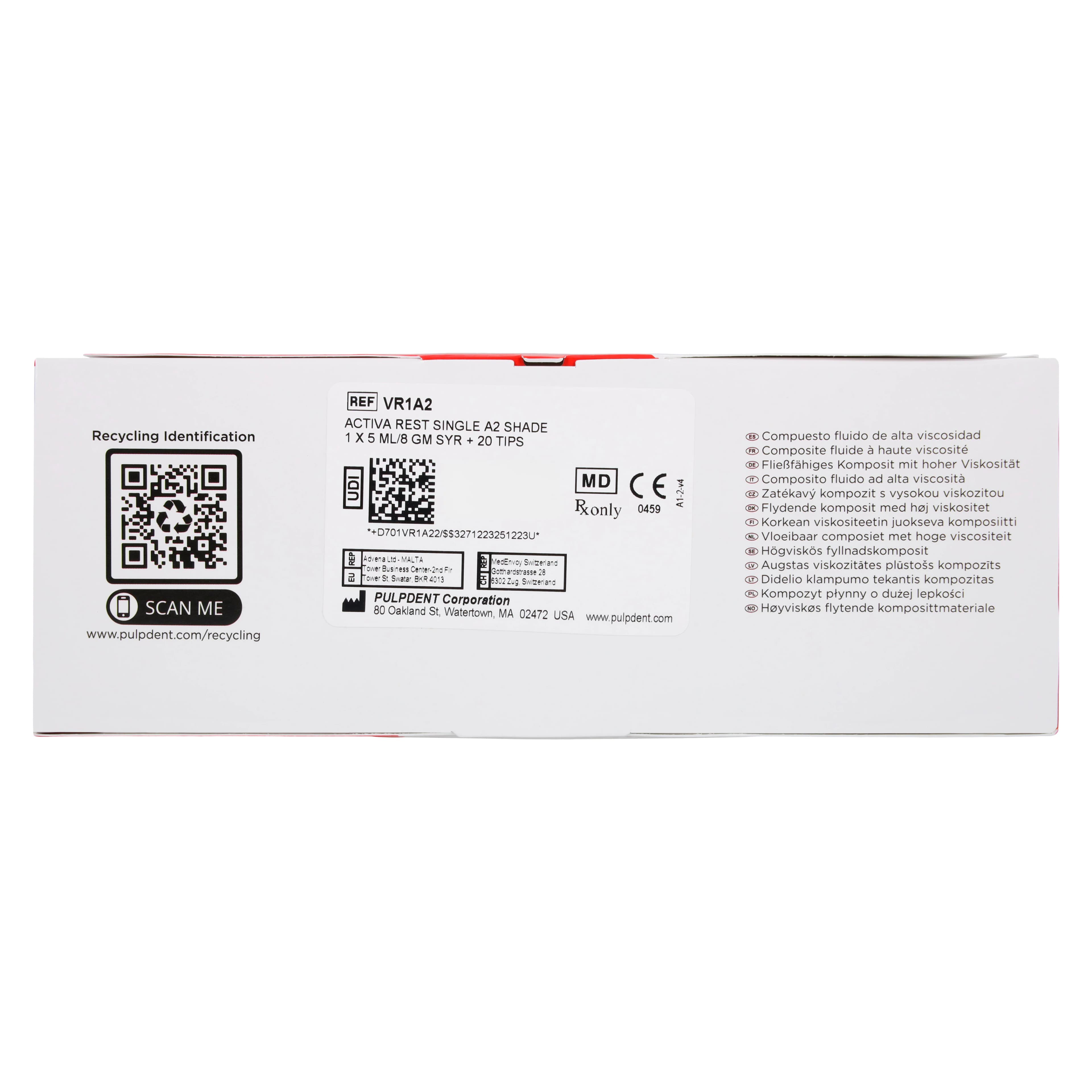 Activa BioACTIVE-Restorative Single Refill, A2, 5 mL (8 g) Syringe with 20 Mix Tips, VR1A2 thumbnail 10