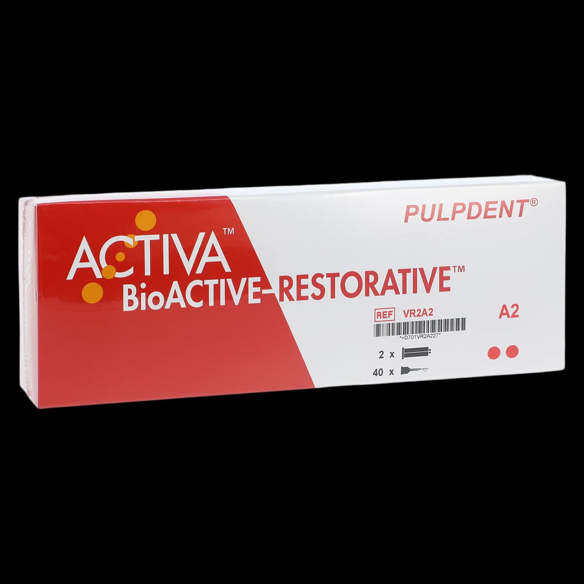 Activa BioACTIVE Restorative Value Refill, Dual-Cure Universal Composite, Shade A2, 5 mL Syringe, 2/Pk, VR2-A2 - Activa BioActive Composite Resin Restorative, Dual-Cure, Syringe Value Refill, 5 ml, Universal Viscosity, A2, 2/Pk, VR2-A2 - Image 1