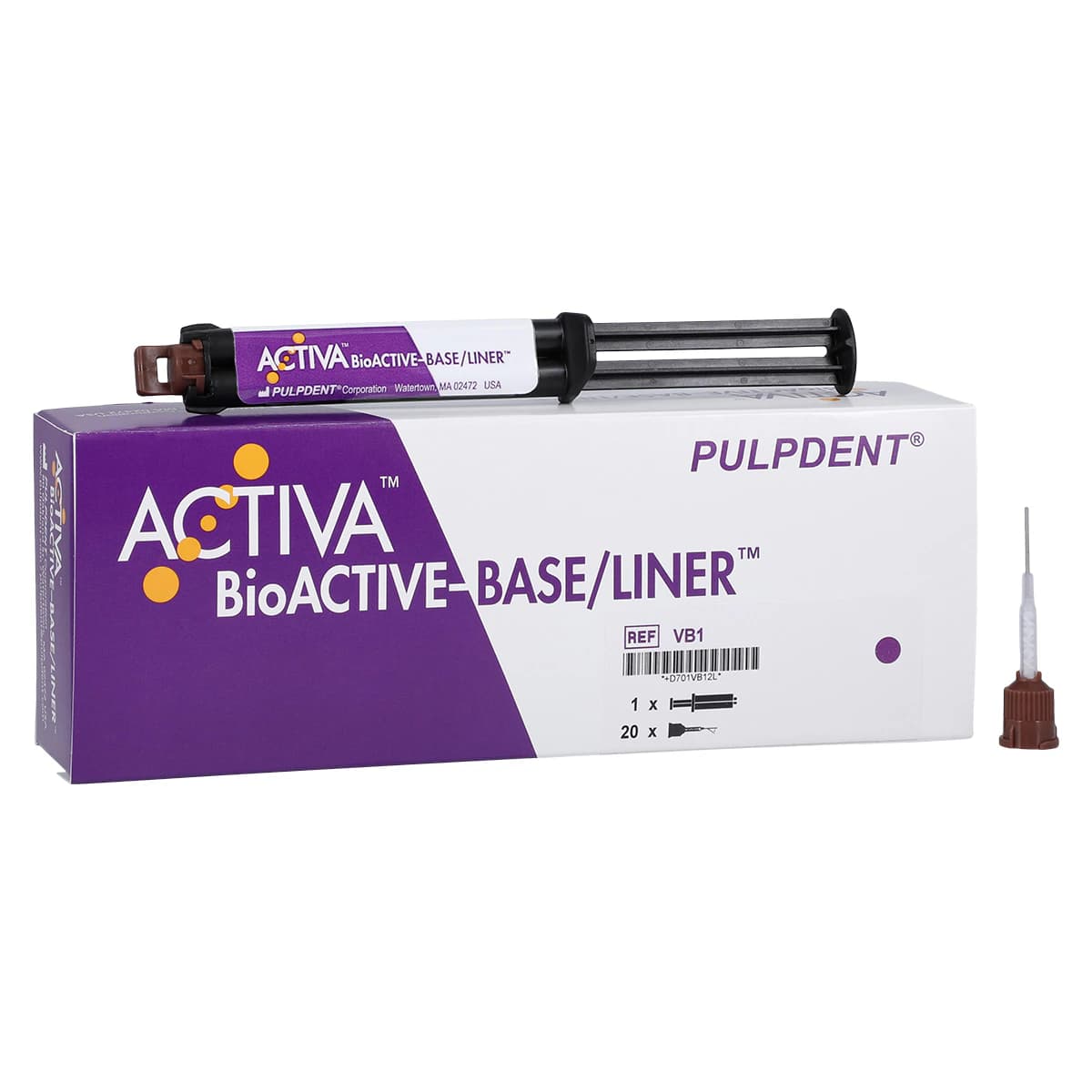 Pulpdent ACTIVA BioACTIVE-Base/Liner Single Pack, 5 mL / 7 g Syringe with 20 Automix Tips, VB1 thumbnail 3