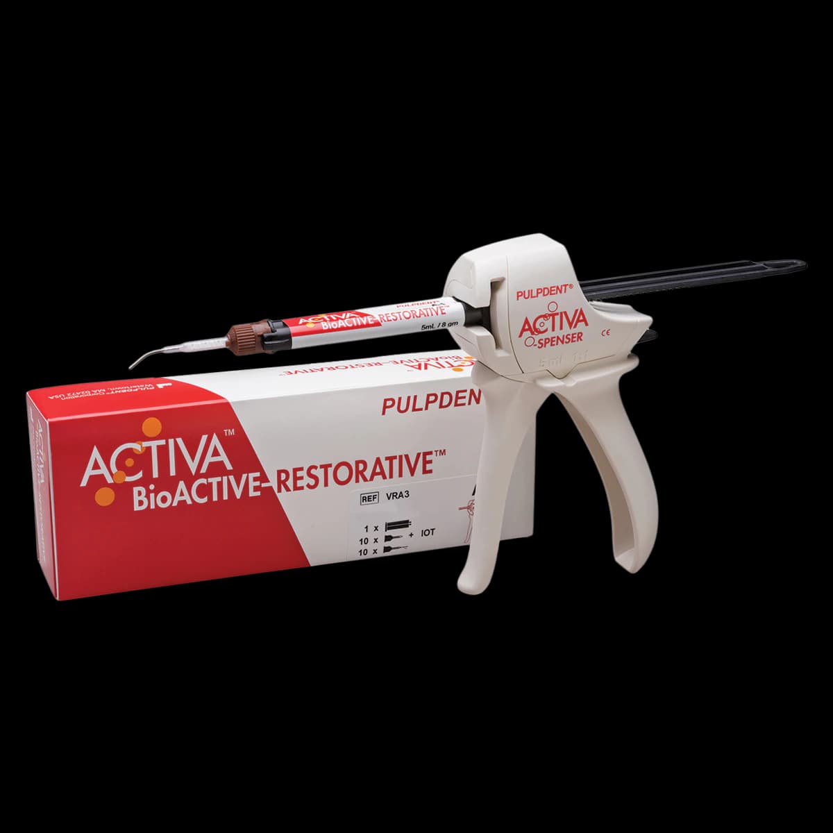 Activa BioACTIVE-Restorative Starter Kit, A3, 5 mL (8 g) Syringe, with ACTIVA-SPENSER and 20 Mix Tips, VRA3 thumbnail 2